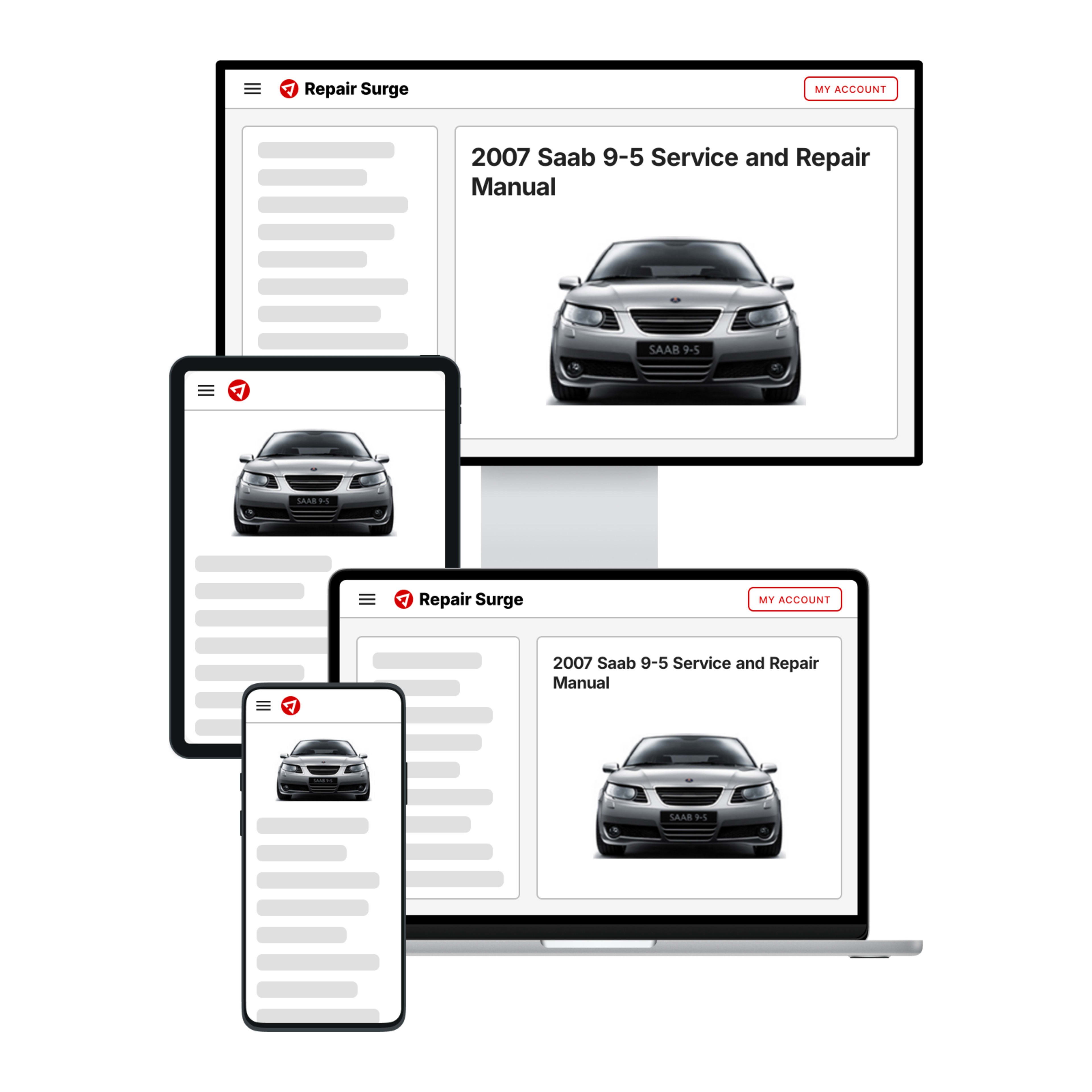 2007 Saab 9-5 service and repair manual hero image