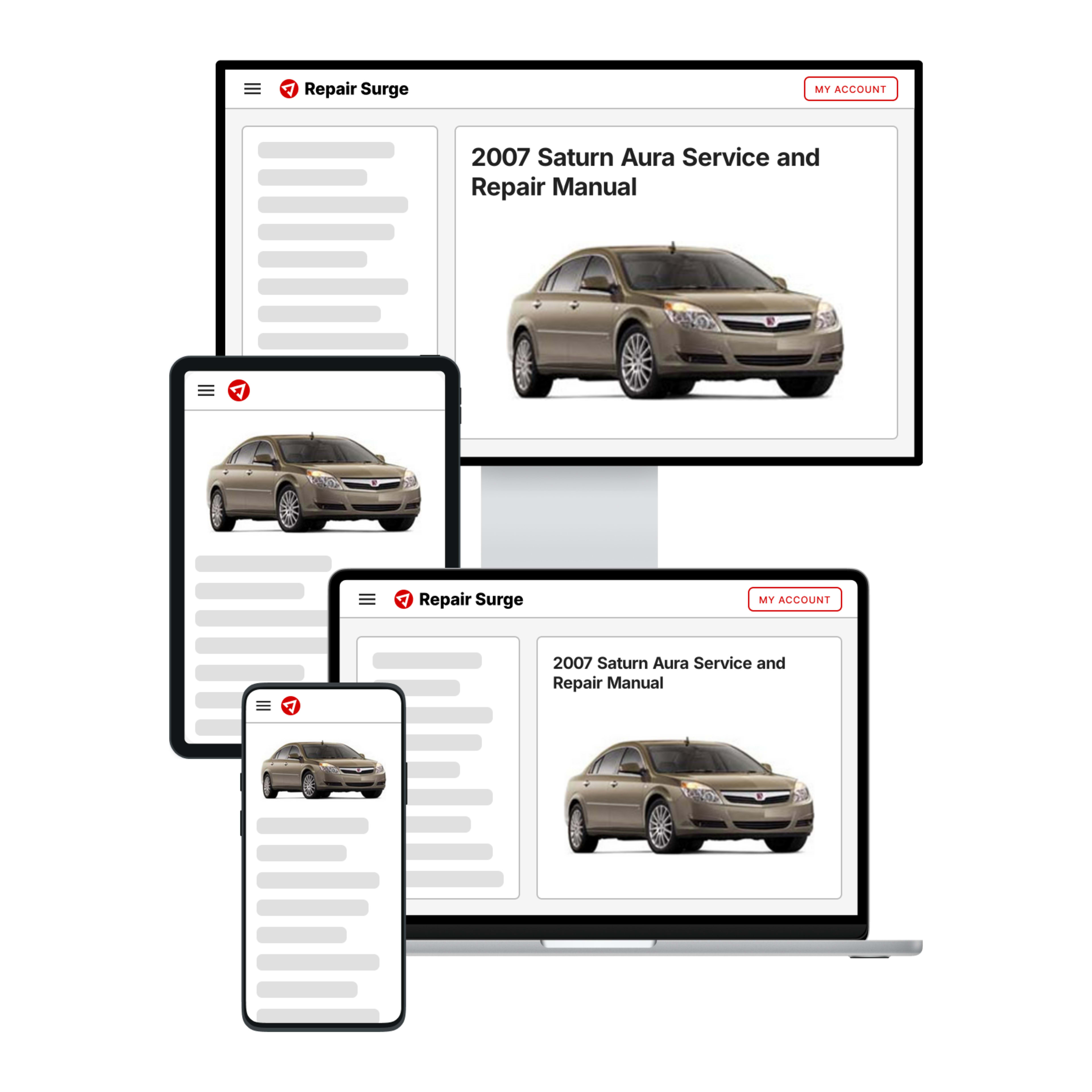 2007 Saturn Aura service and repair manual hero image