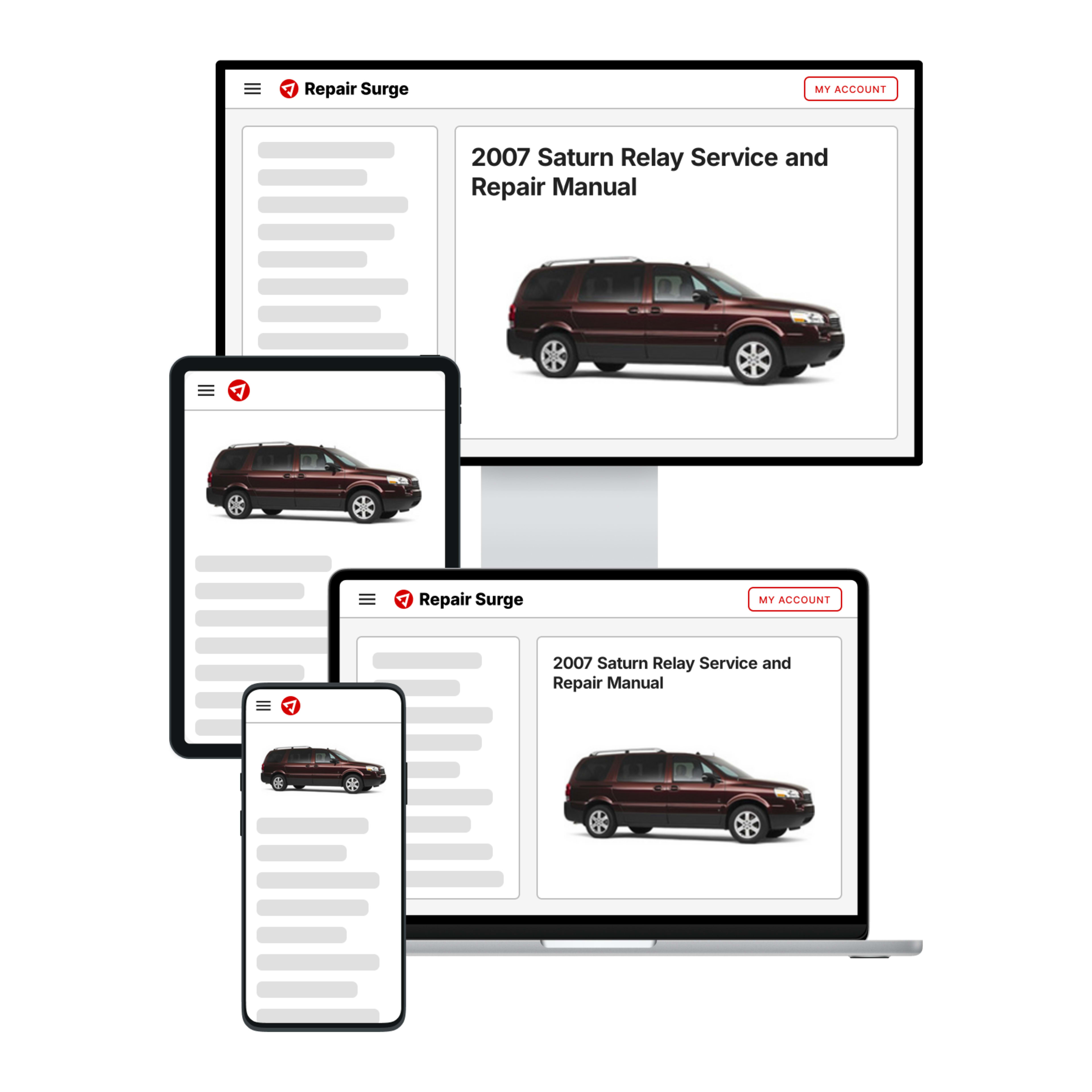 2007 Saturn Relay service and repair manual hero image