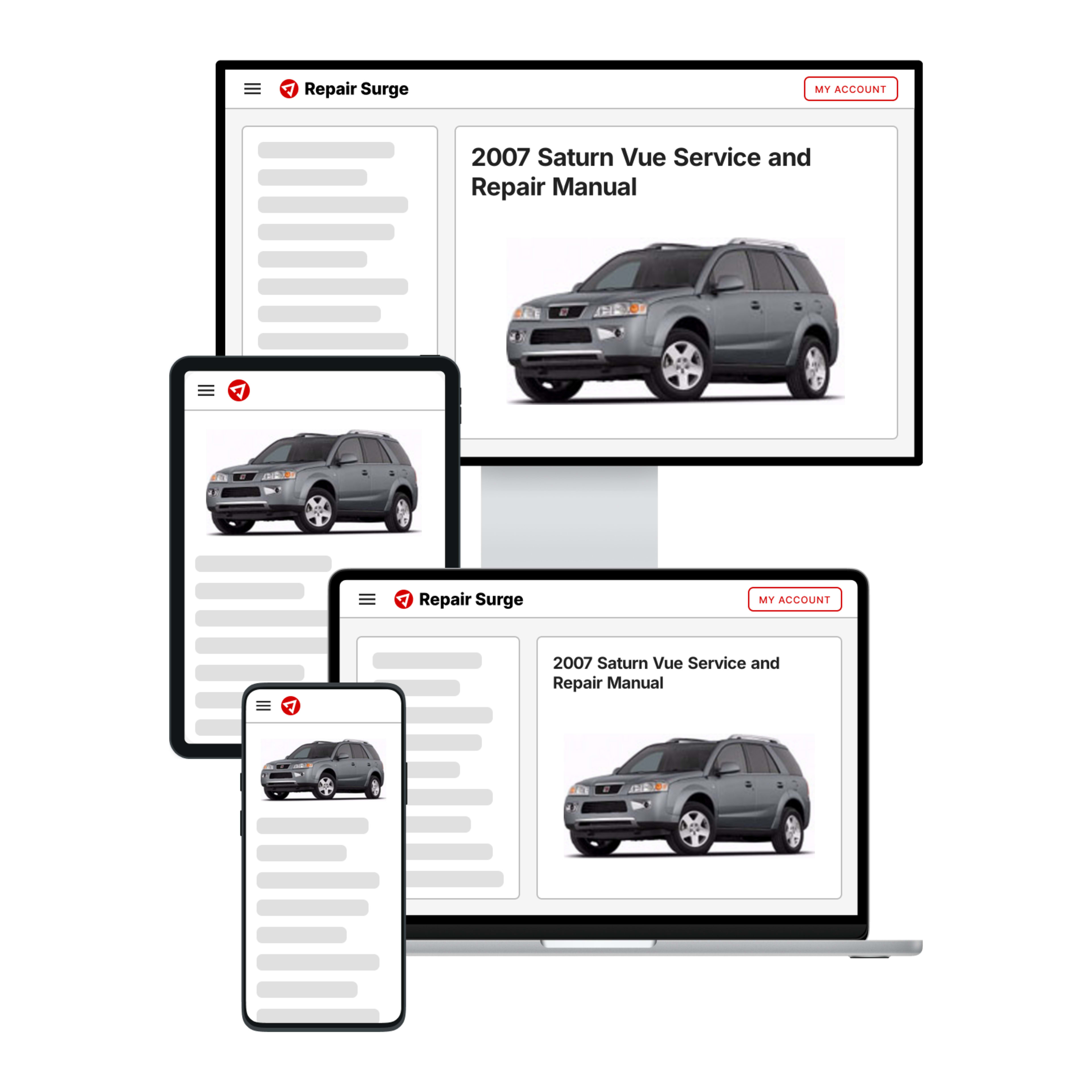 2007 Saturn Vue service and repair manual hero image