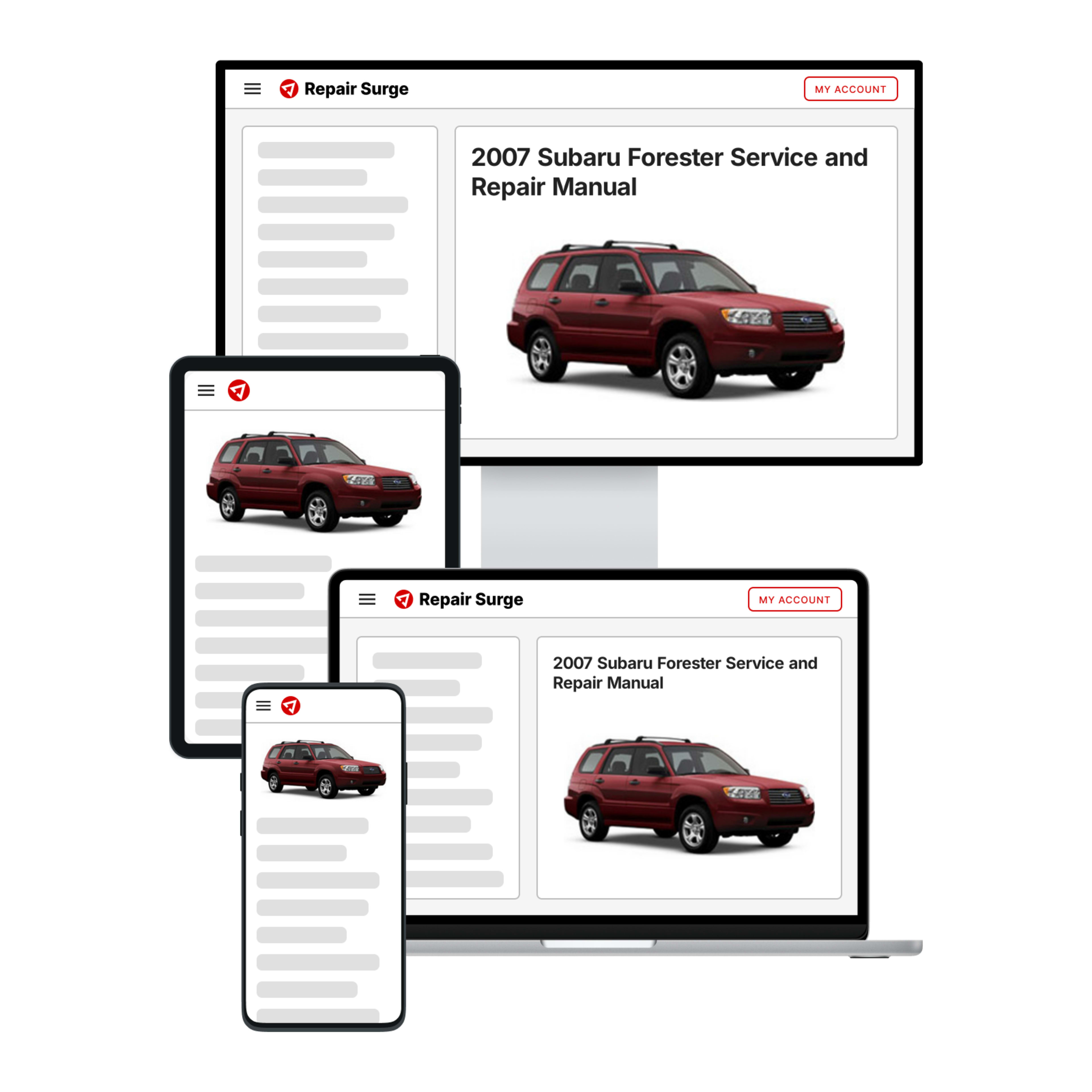 2007 Subaru Forester service and repair manual hero image