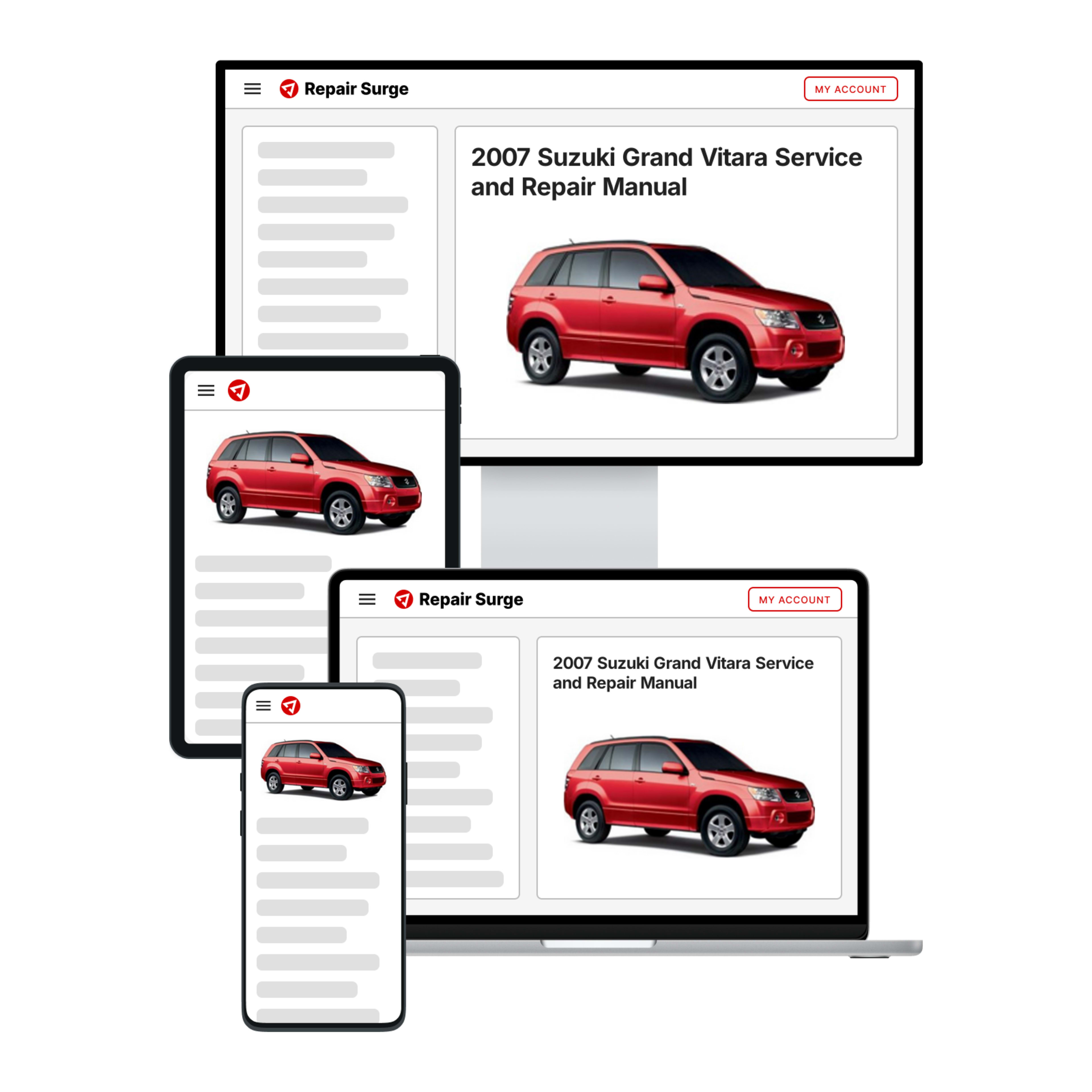 2007 Suzuki Grand Vitara service and repair manual hero image