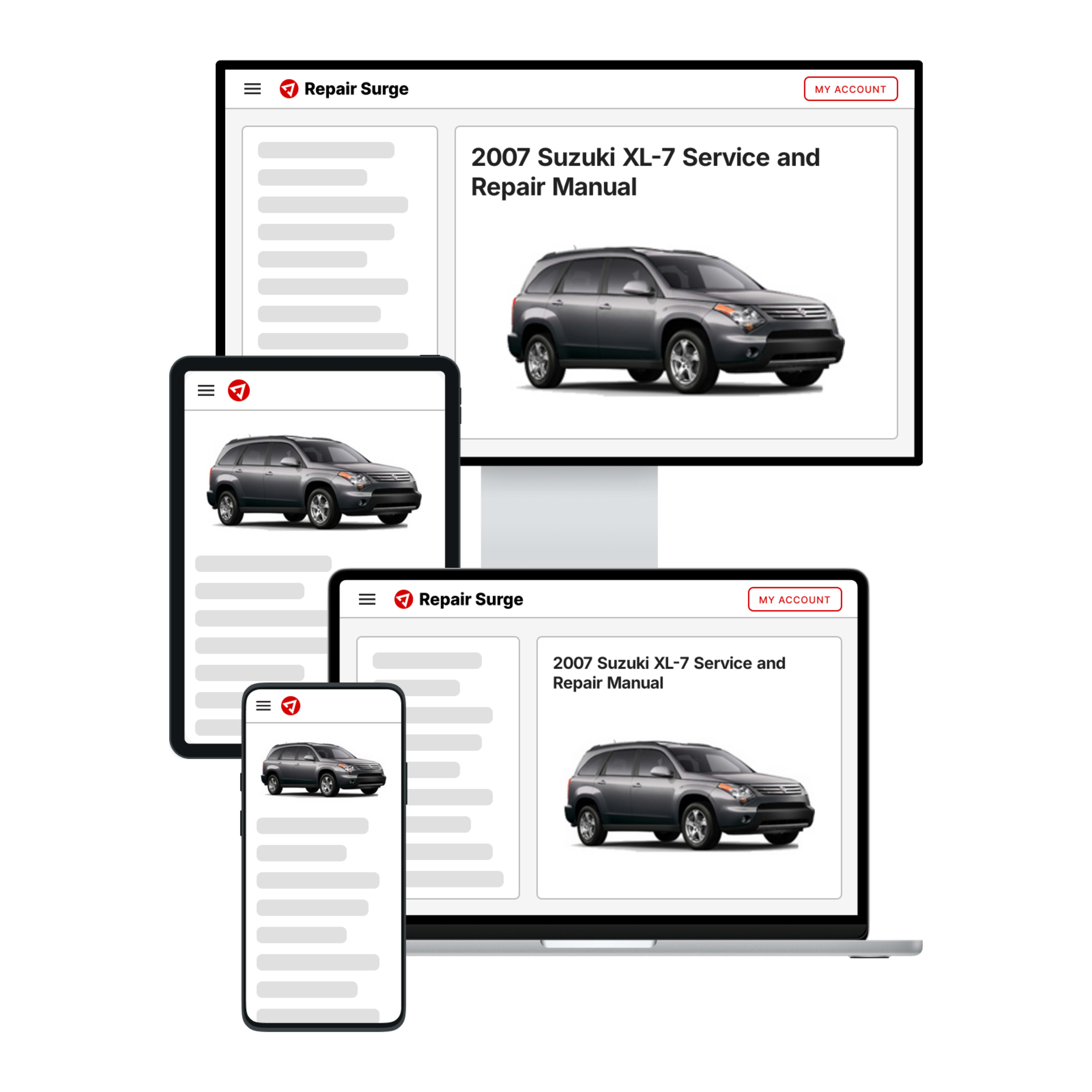 2007 Suzuki XL-7 service and repair manual hero image