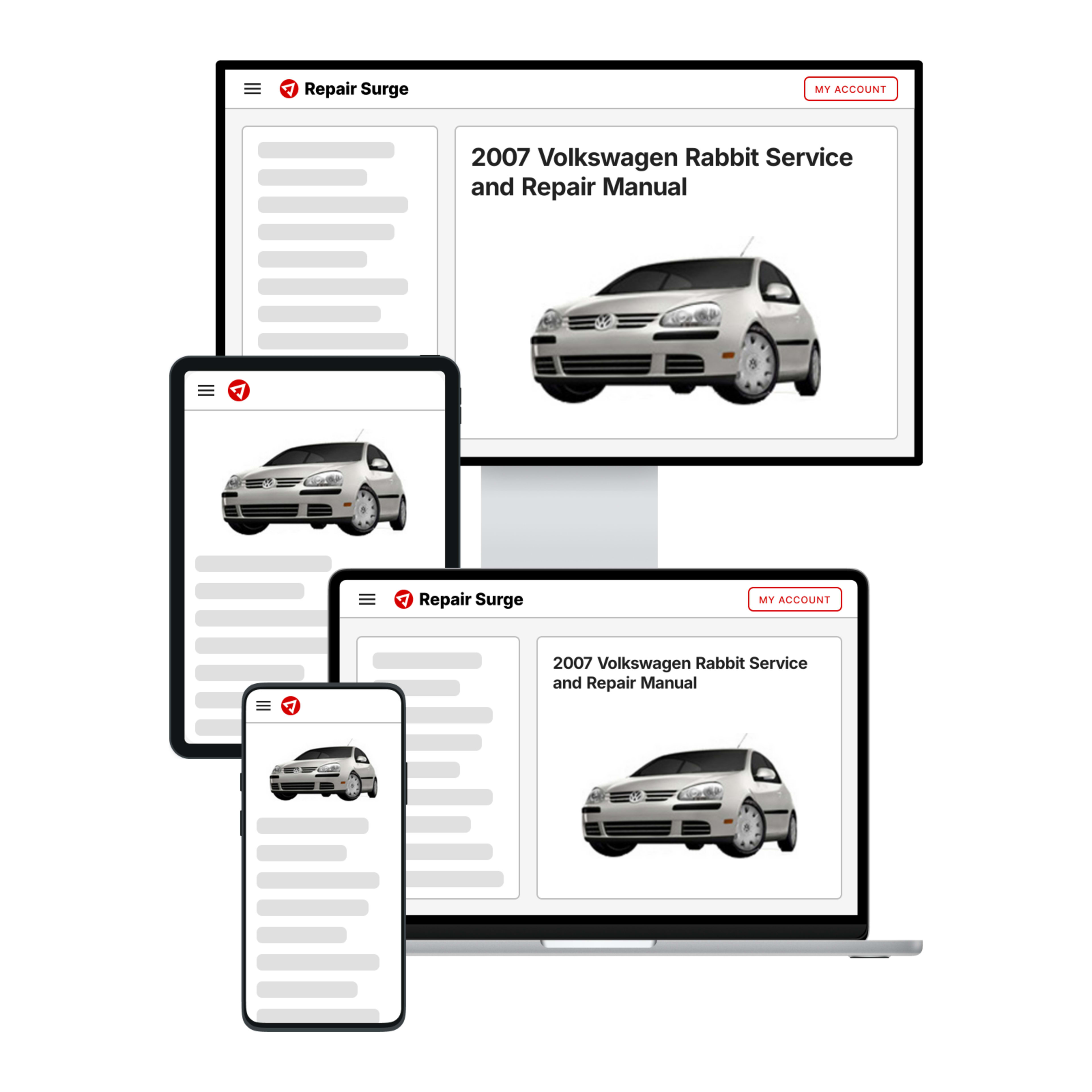 2007 Volkswagen Rabbit service and repair manual hero image