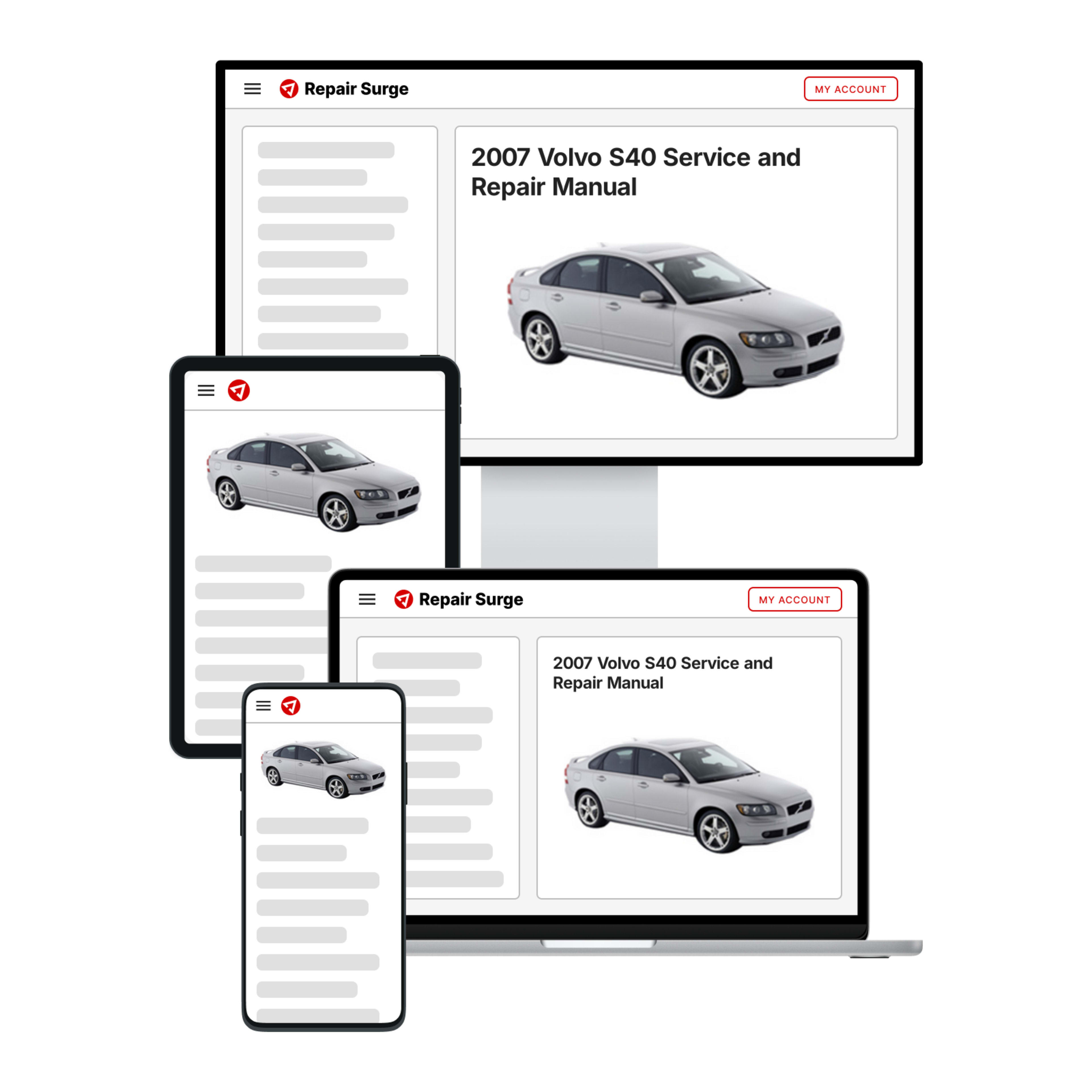 2007 Volvo S40 service and repair manual hero image