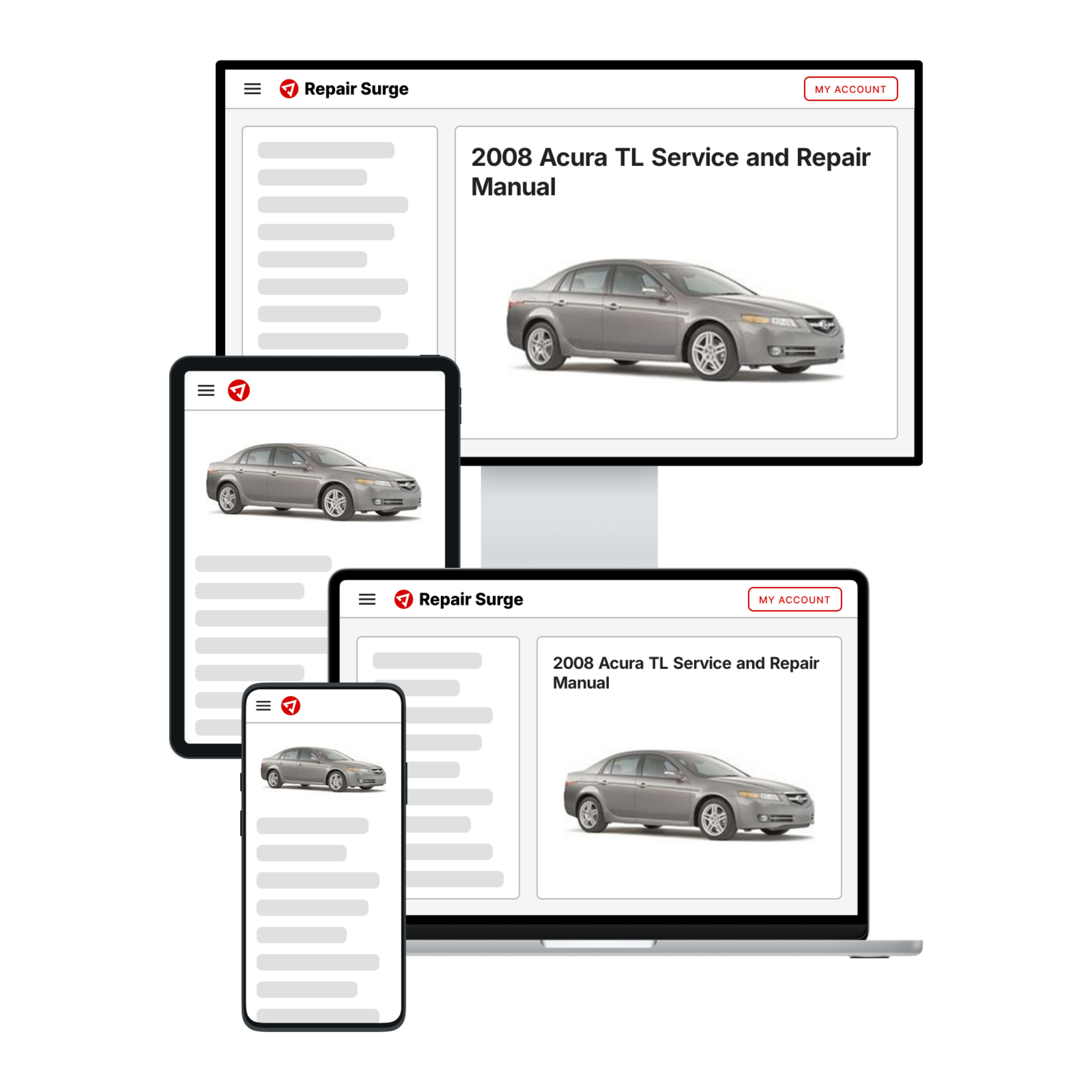 2008 Acura TL service and repair manual hero image