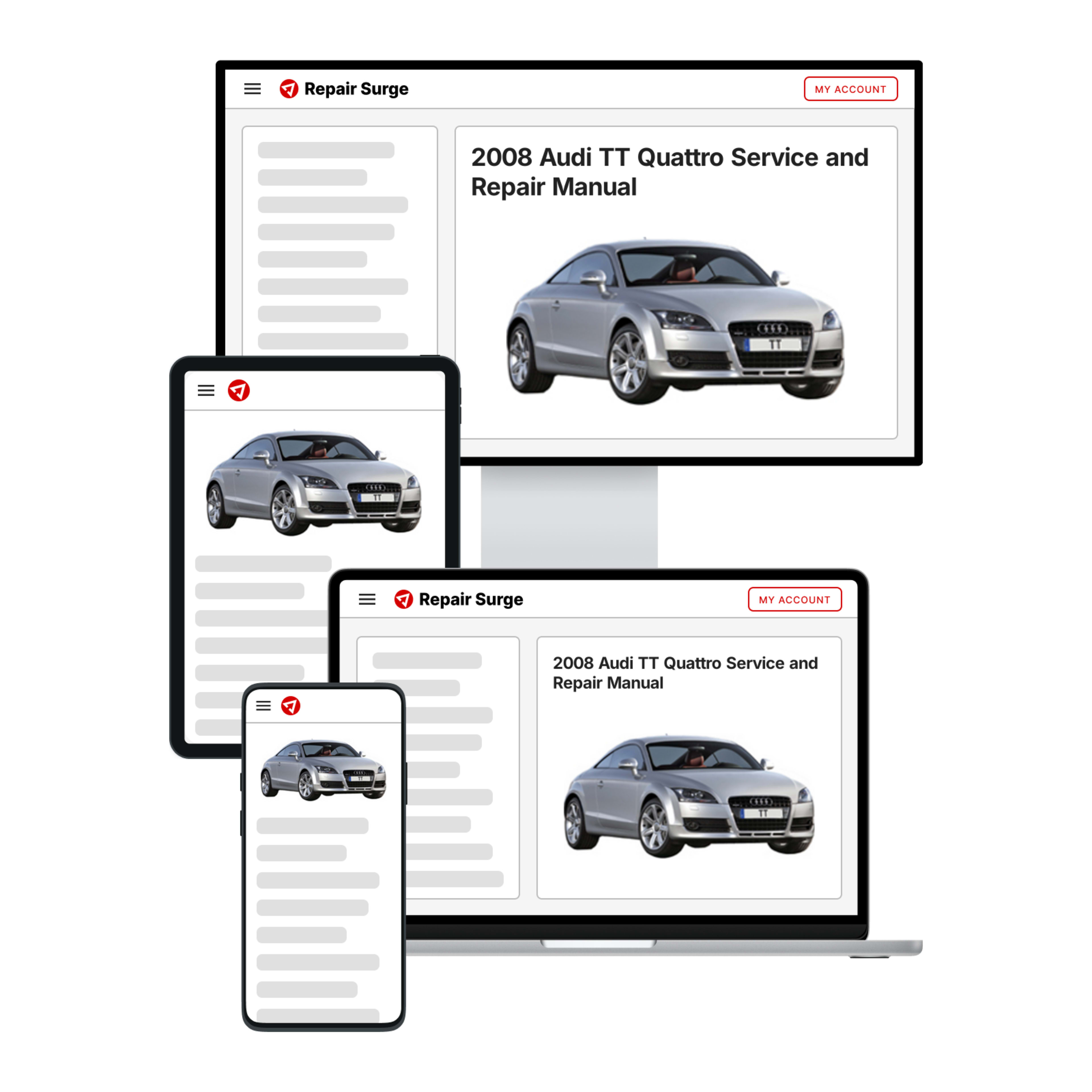 2008 Audi TT Quattro service and repair manual hero image