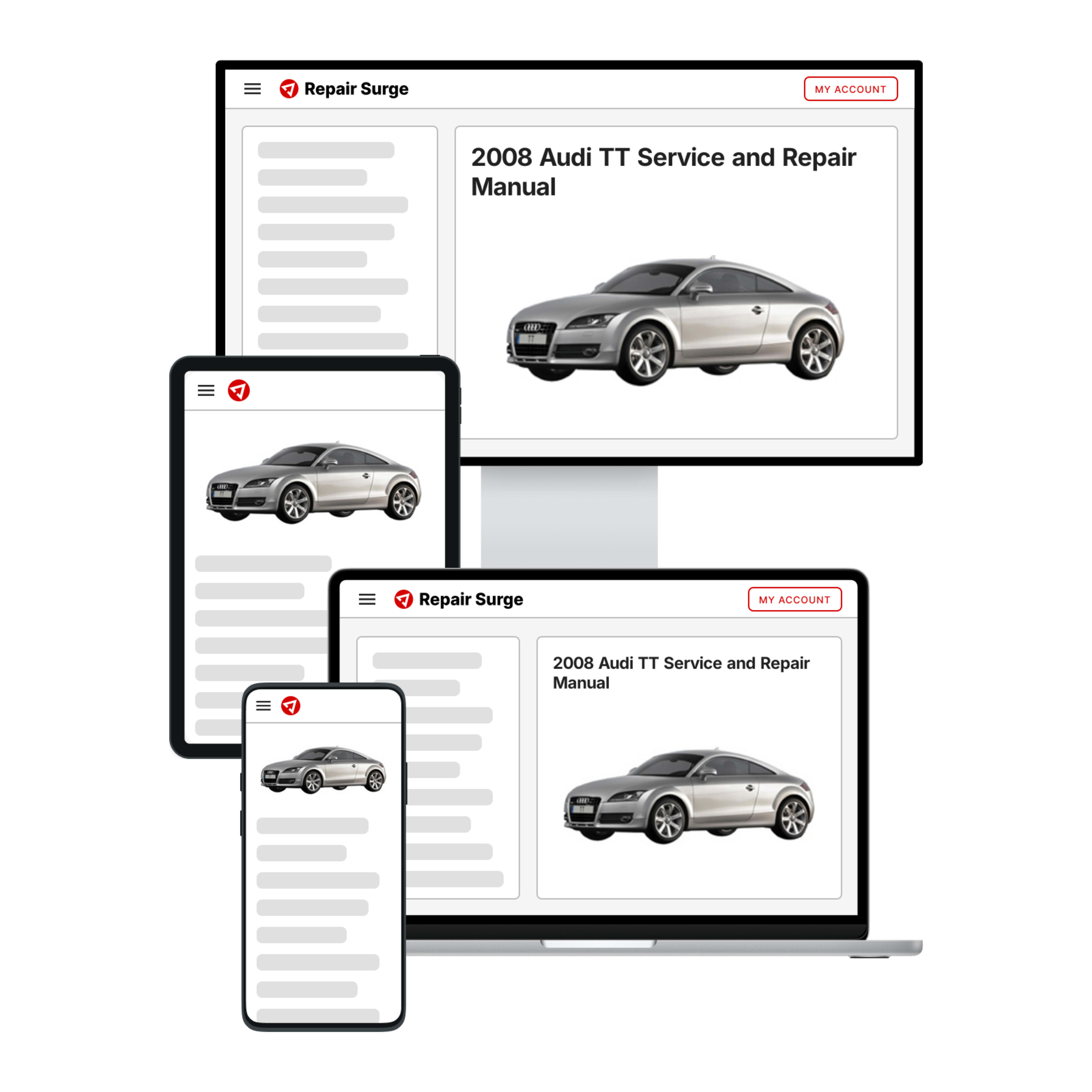 2008 Audi TT service and repair manual hero image