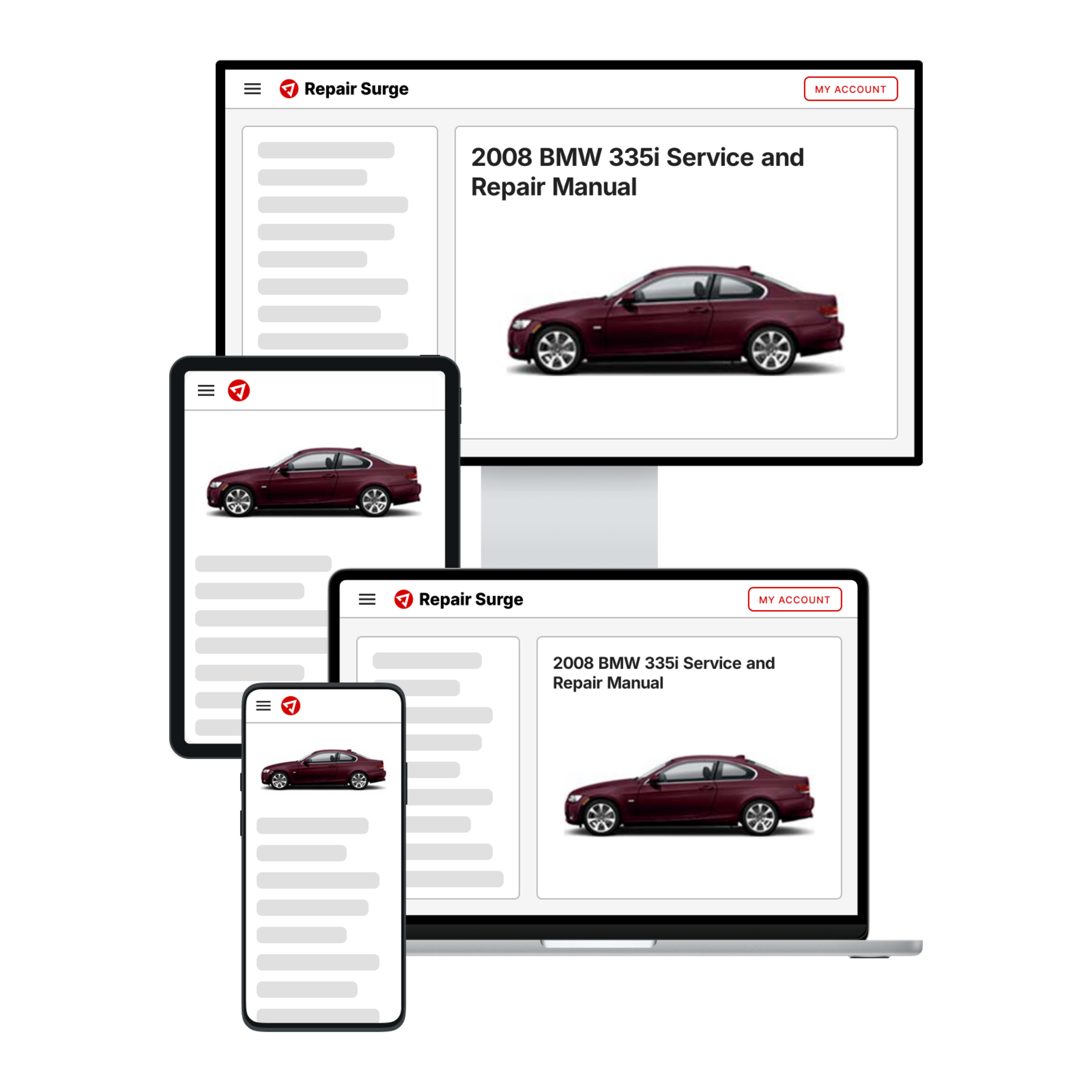 2008 BMW 335i service and repair manual hero image
