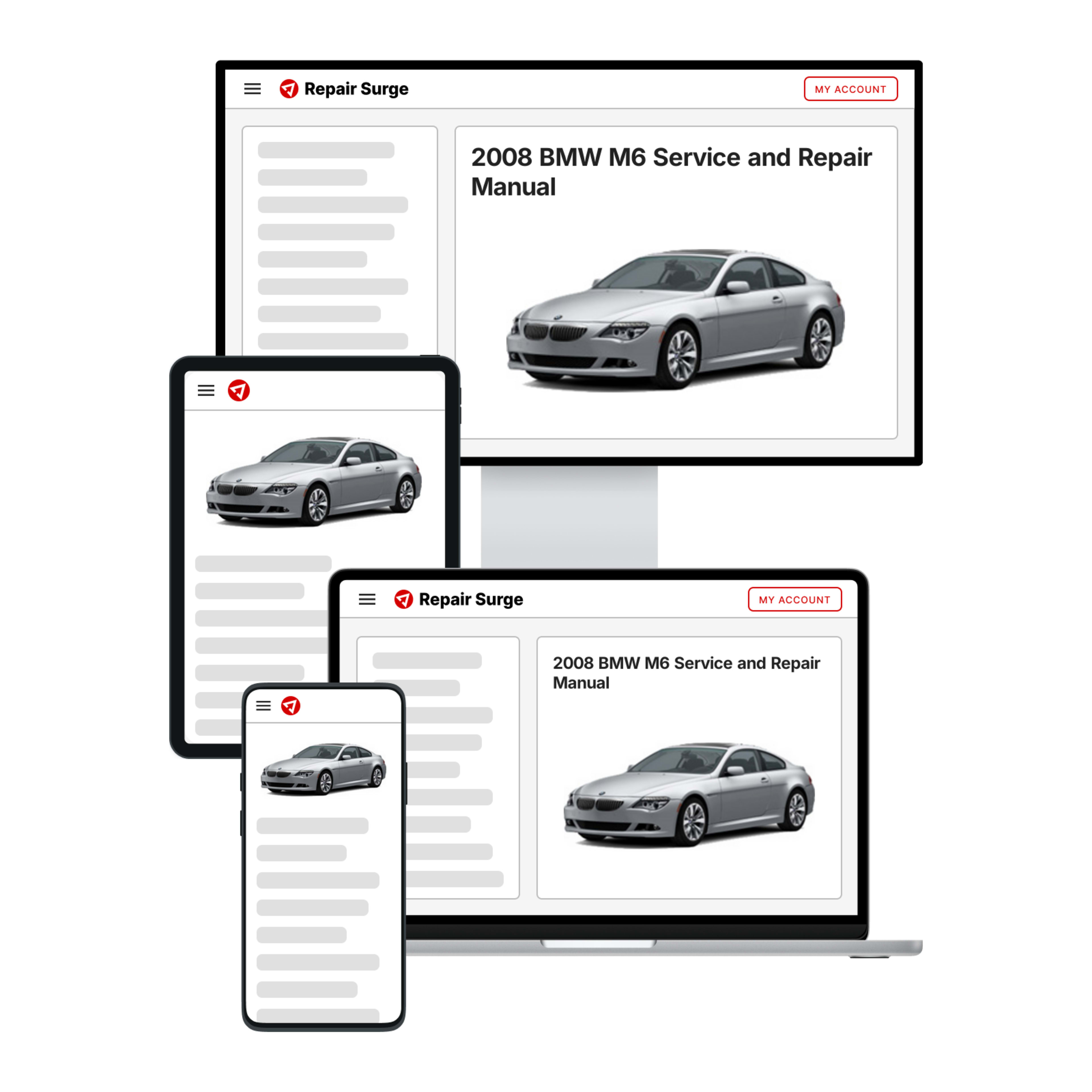 2008 BMW M6 service and repair manual hero image