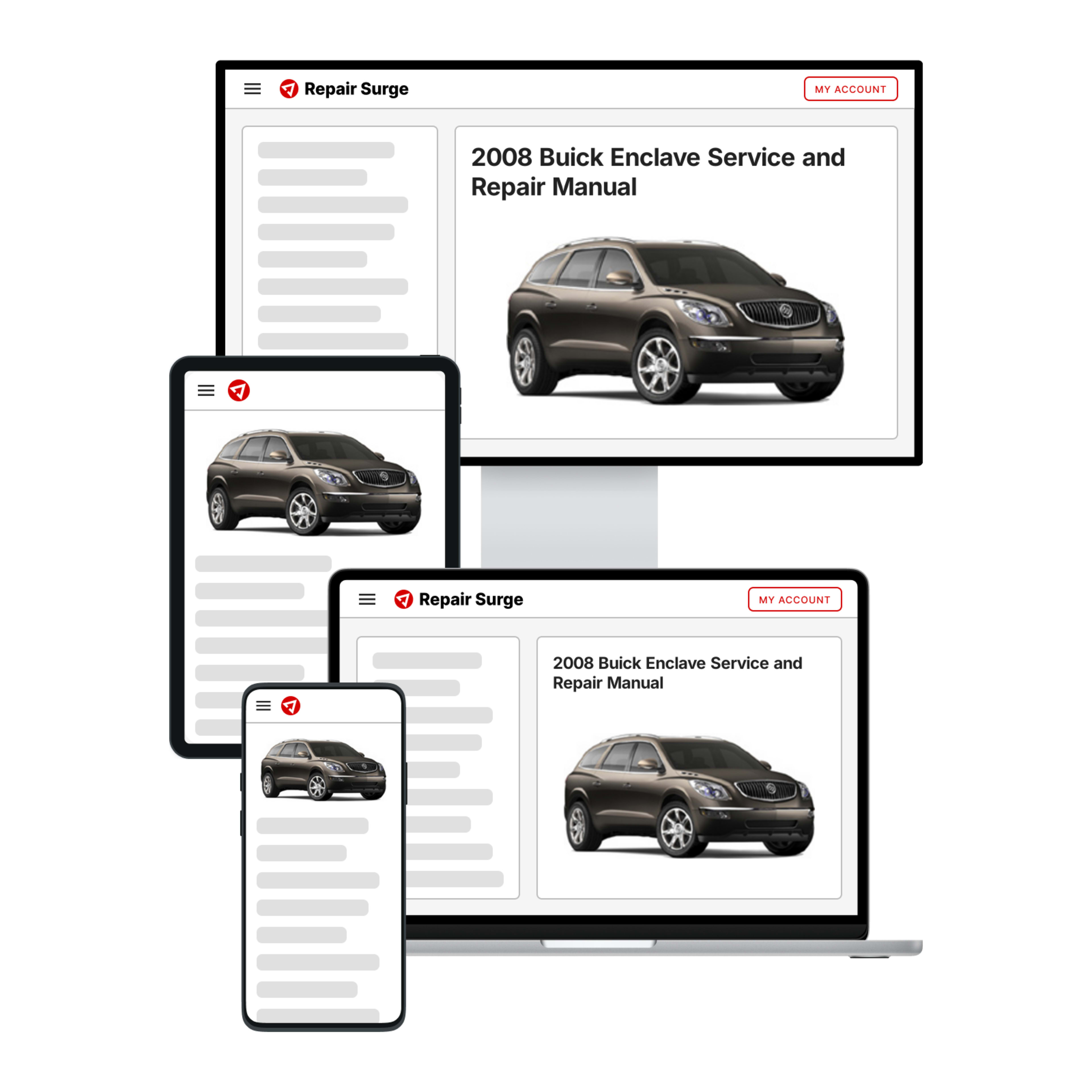 2008 Buick Enclave service and repair manual hero image