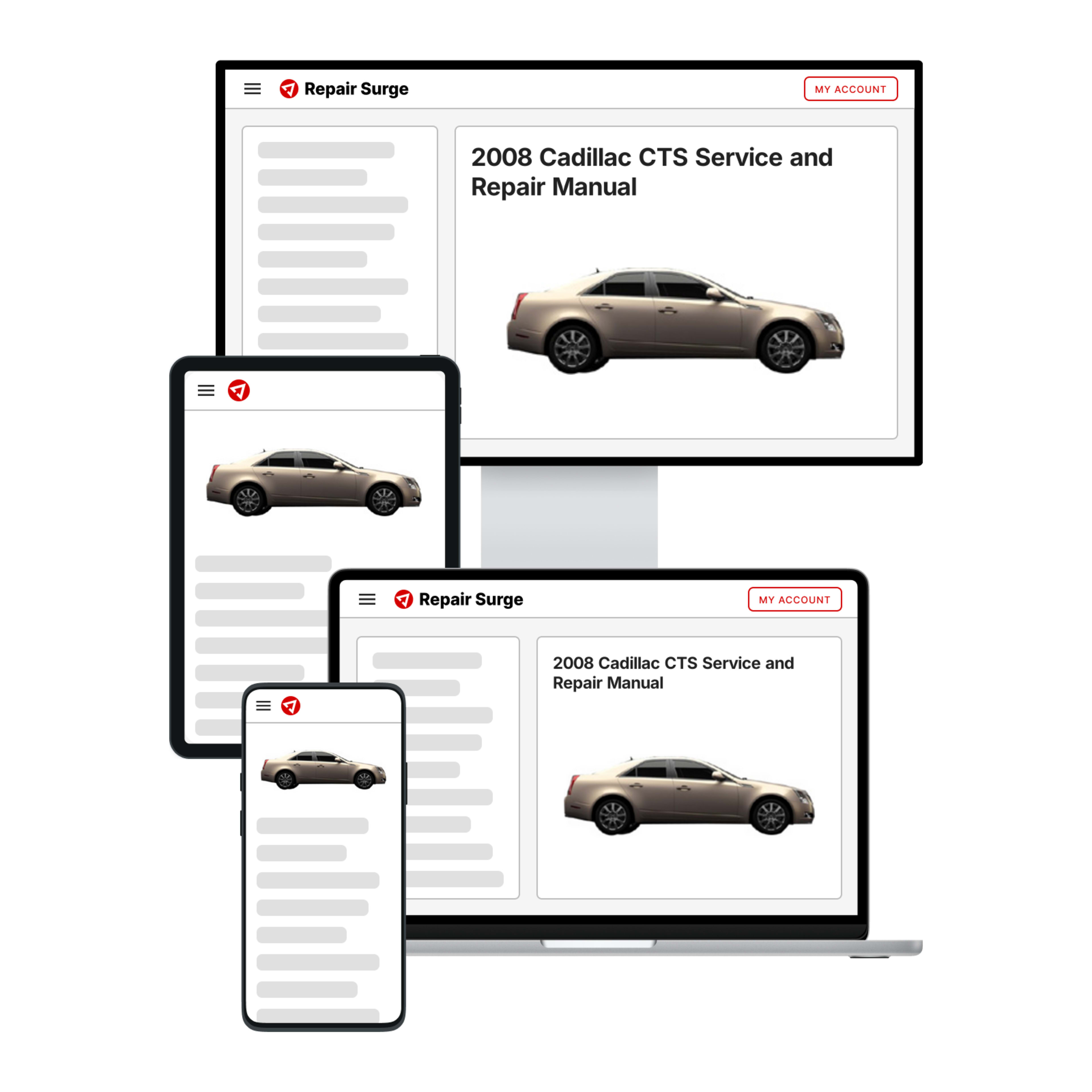 2008 Cadillac CTS service and repair manual hero image