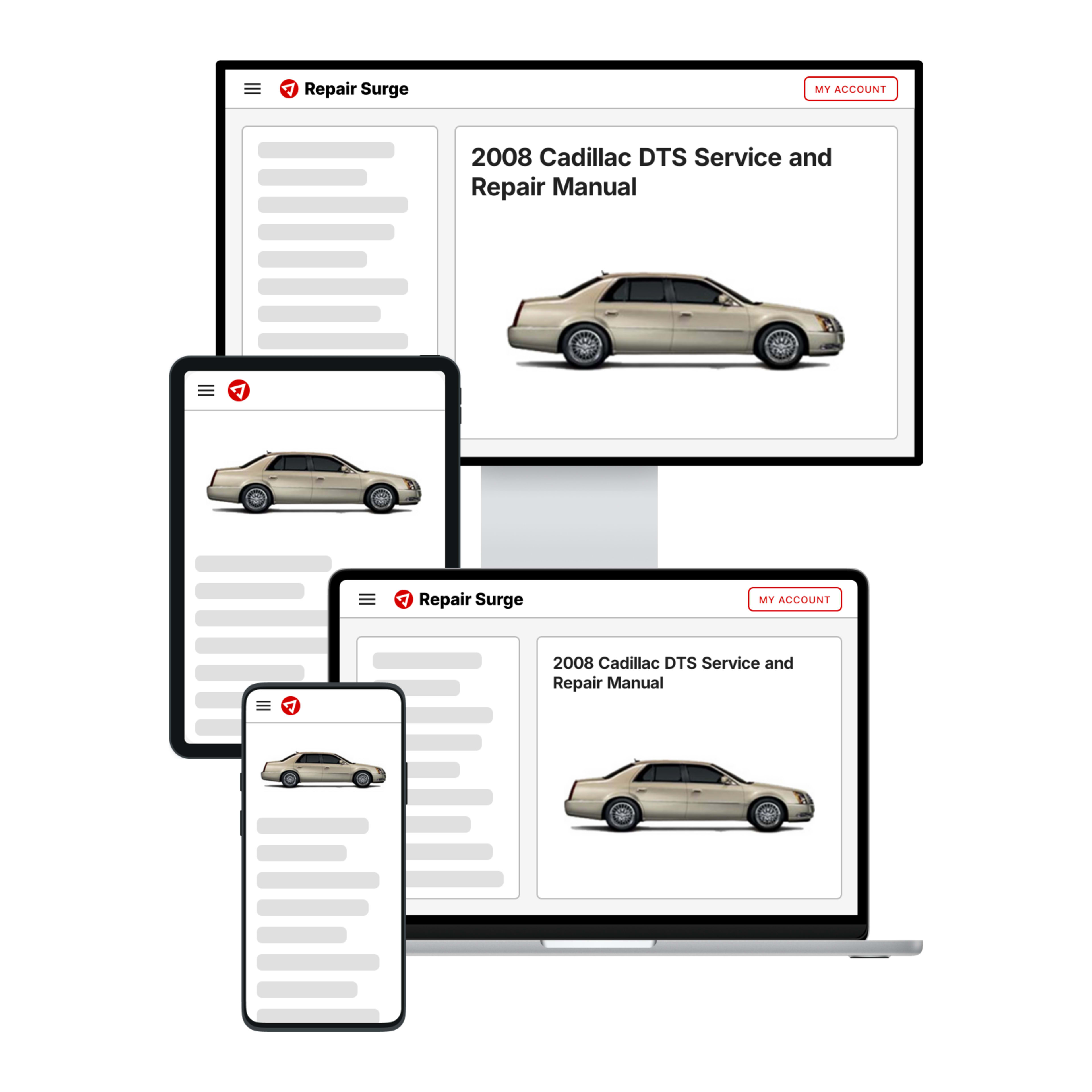 2008 Cadillac DTS service and repair manual hero image