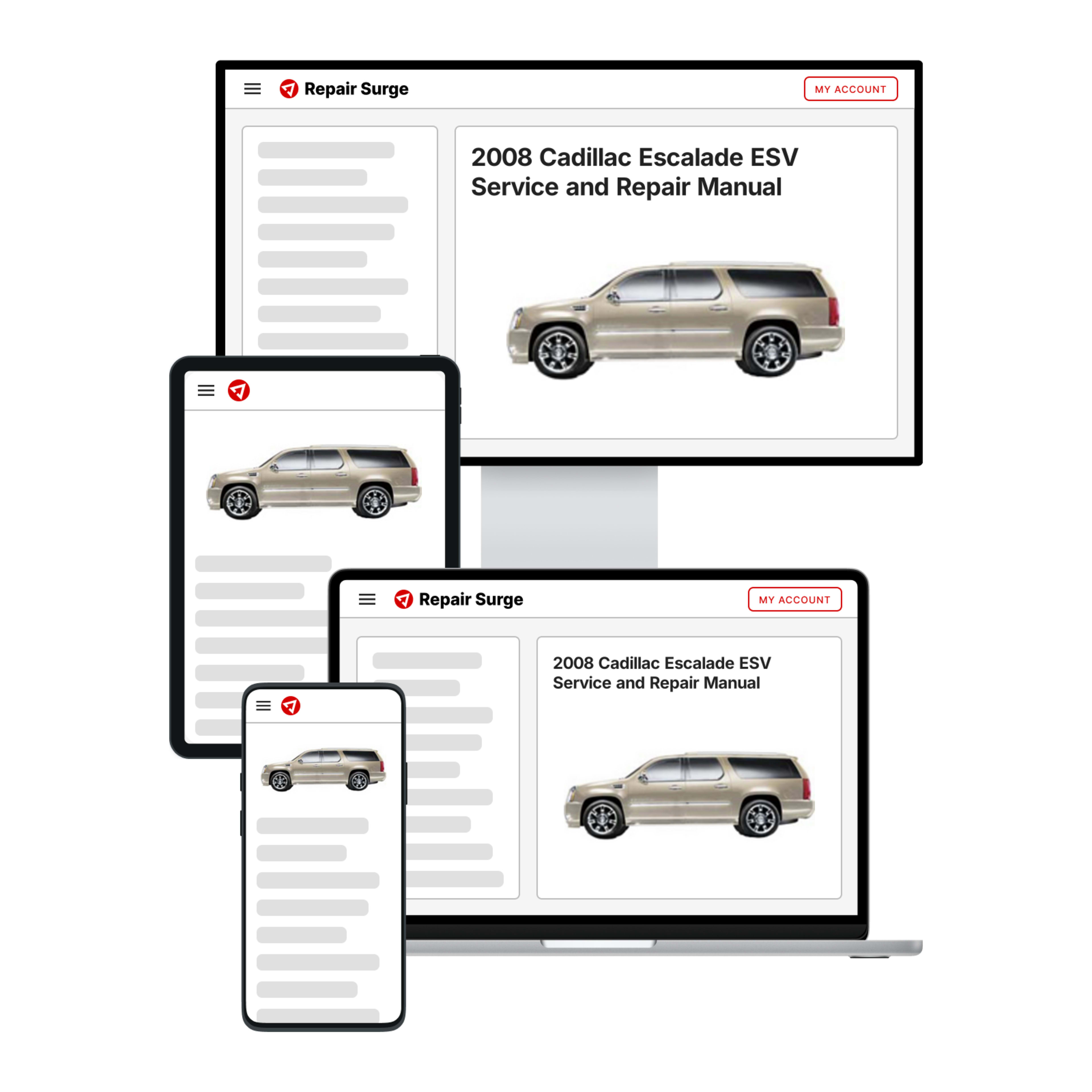 2008 Cadillac Escalade ESV service and repair manual hero image