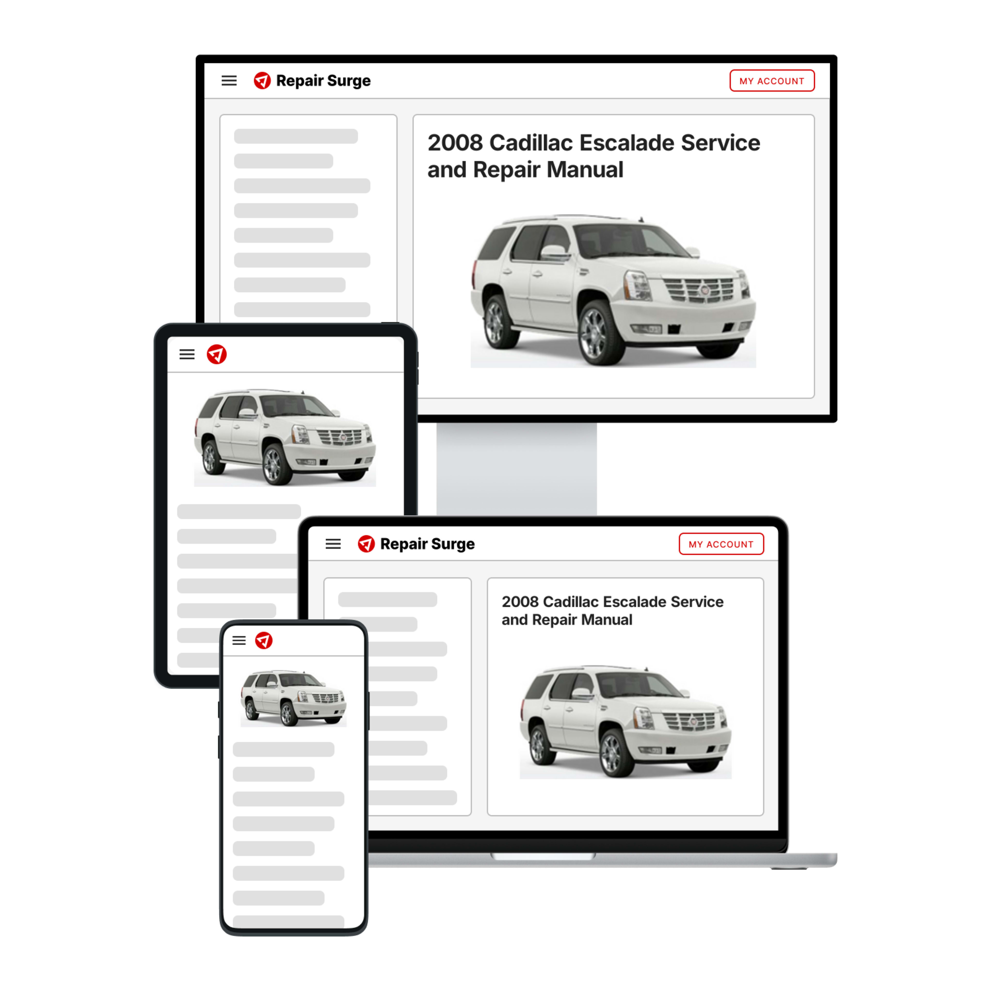2008 Cadillac Escalade service and repair manual hero image
