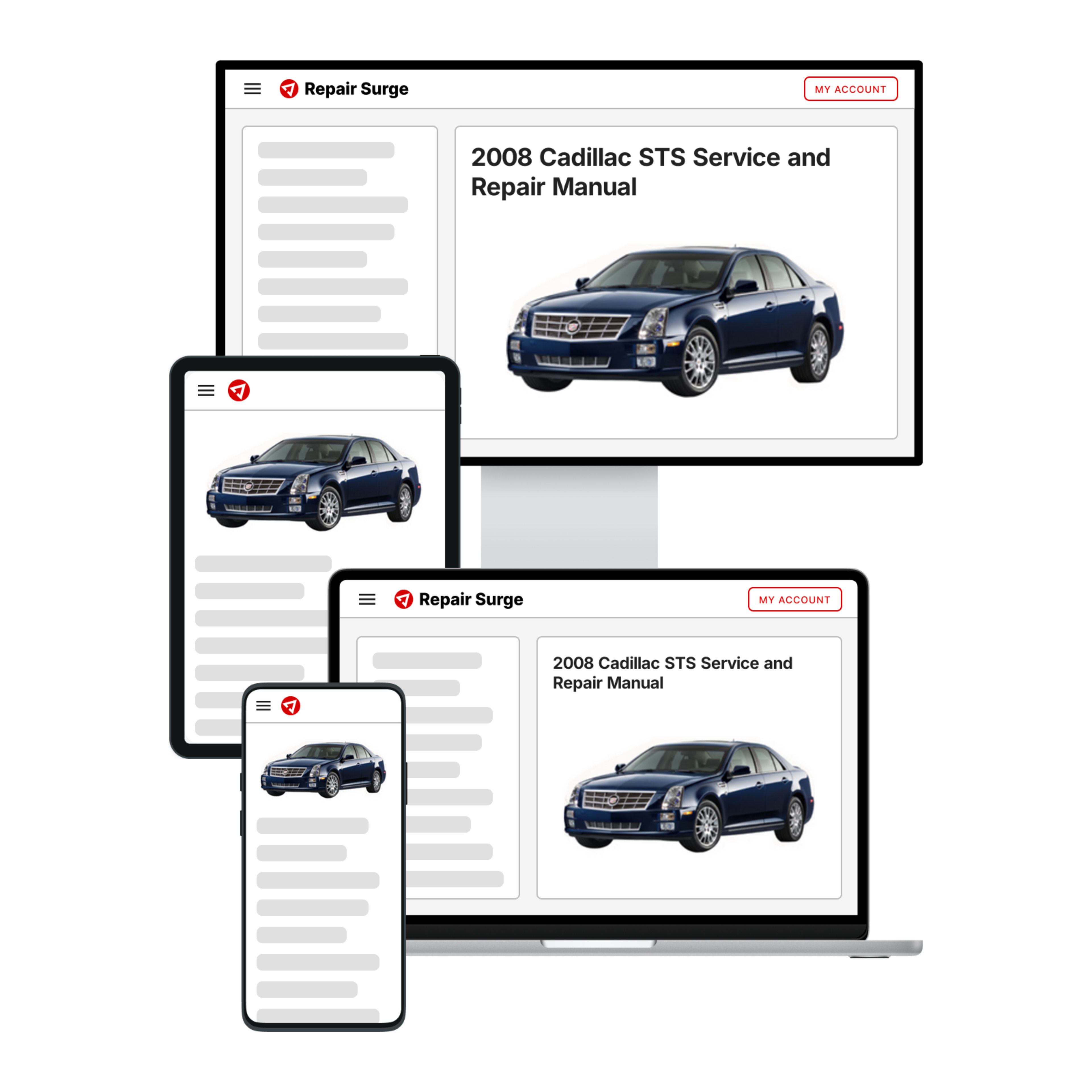 2008 Cadillac STS service and repair manual hero image