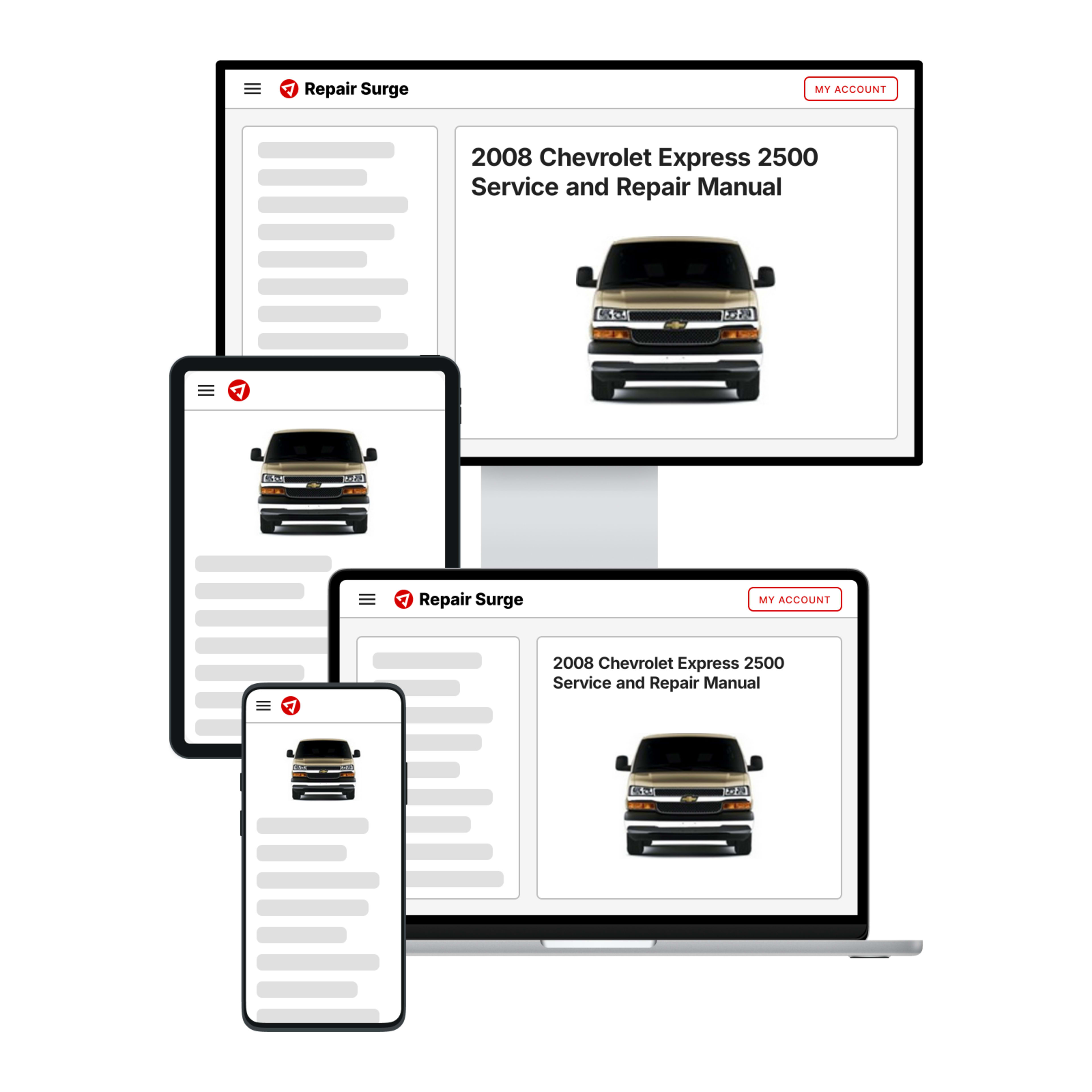2008 Chevrolet Express 2500 service and repair manual hero image