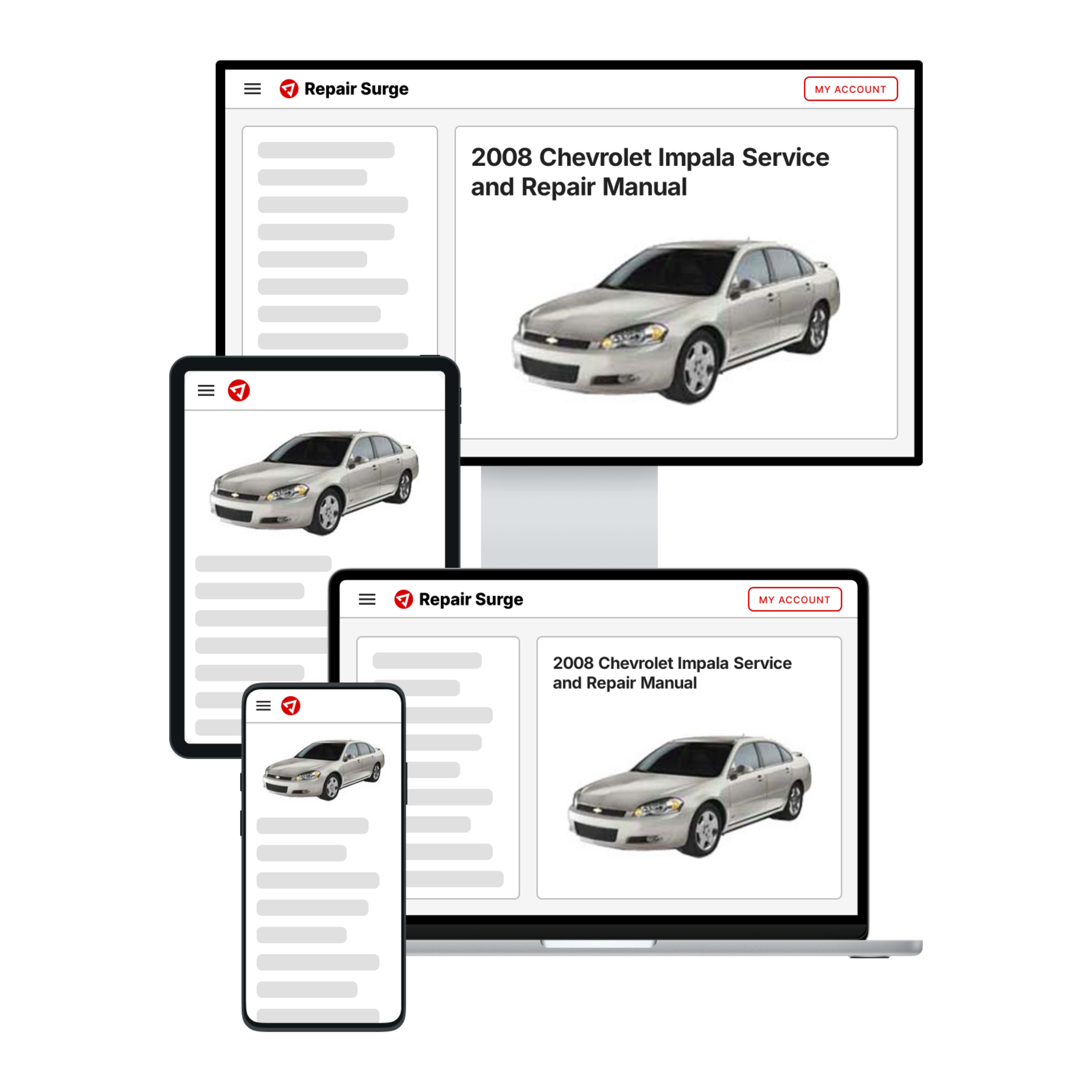 2008 Chevrolet Impala service and repair manual hero image