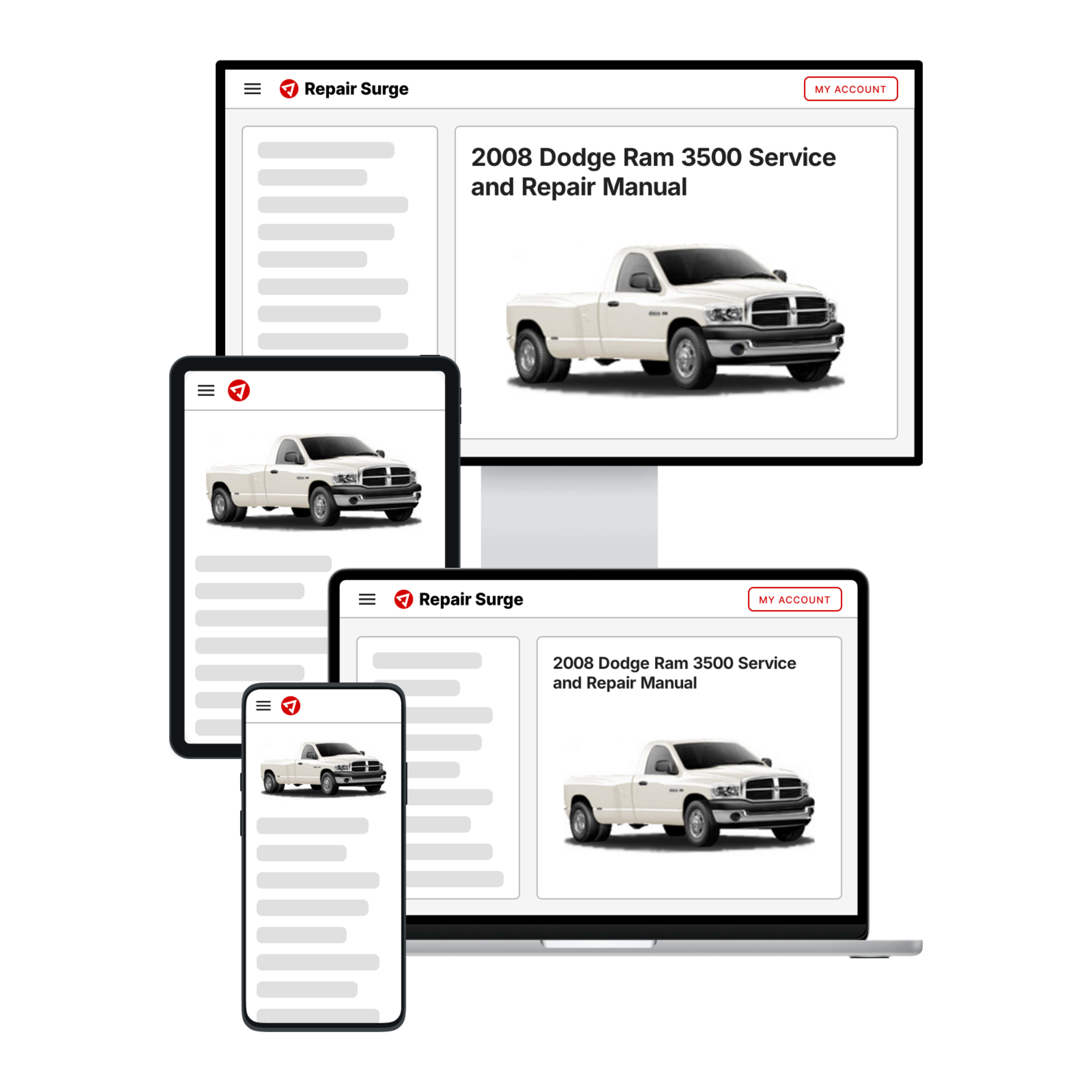 2008 Dodge Ram 3500 service and repair manual hero image