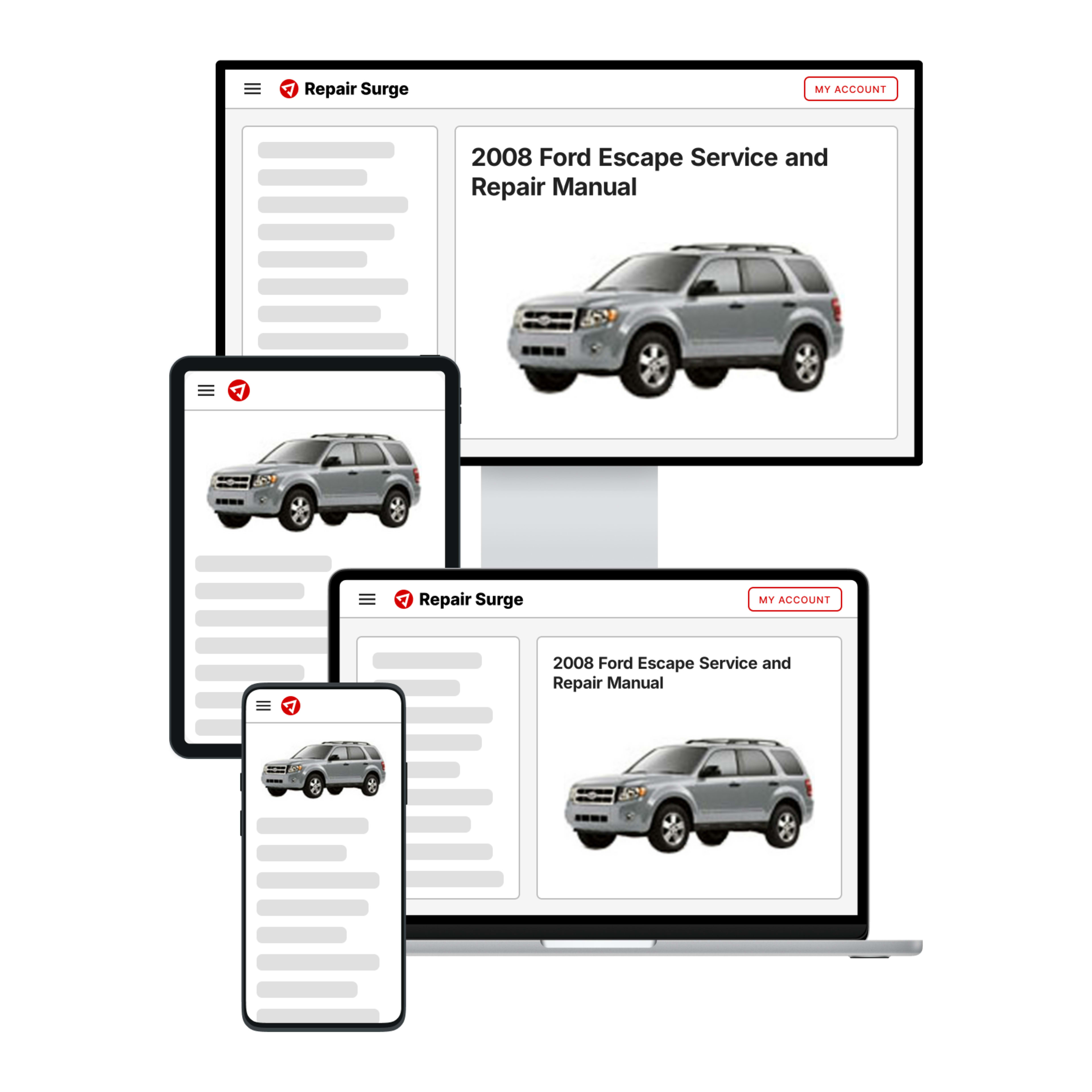 2008 Ford Escape service and repair manual hero image