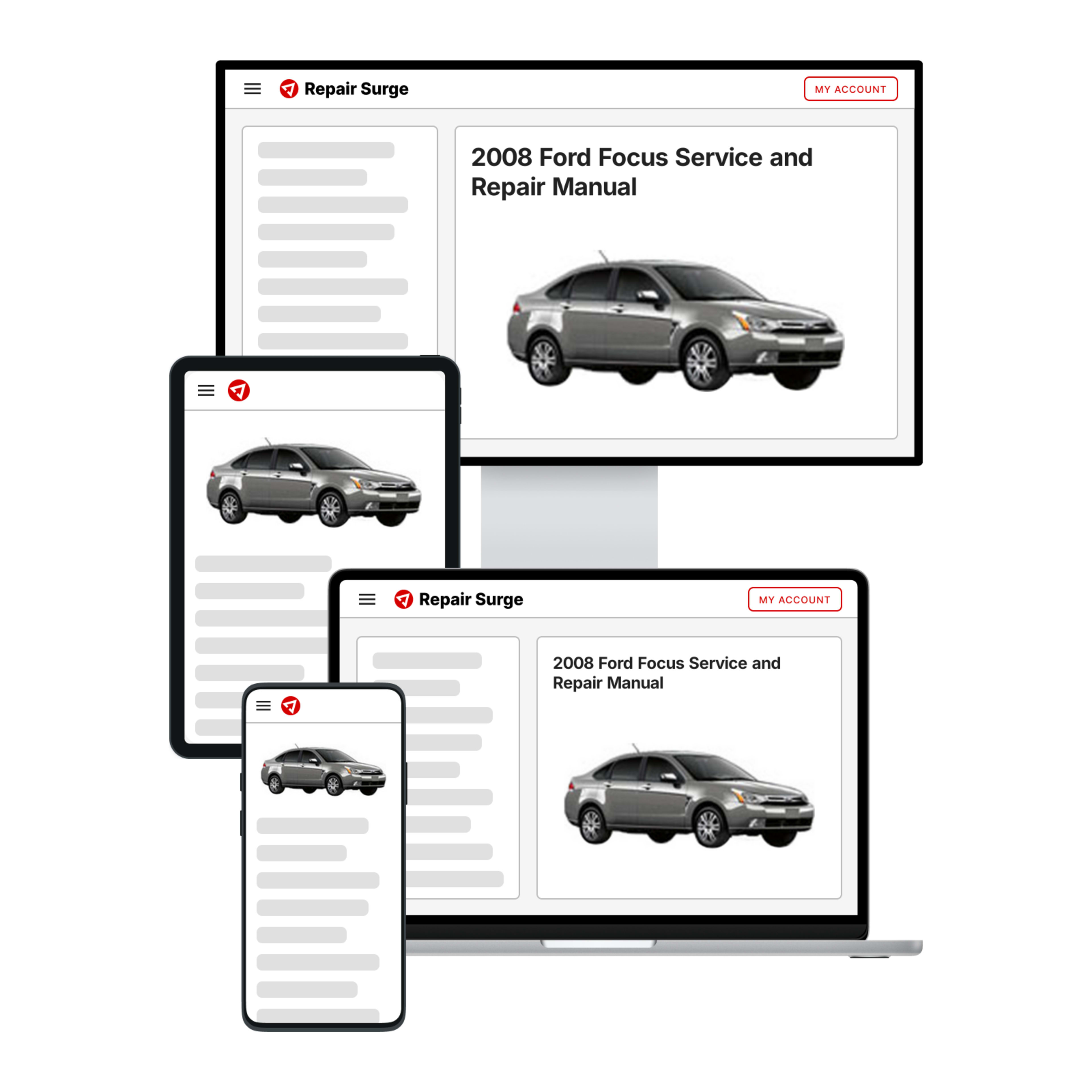 2008 Ford Focus service and repair manual hero image