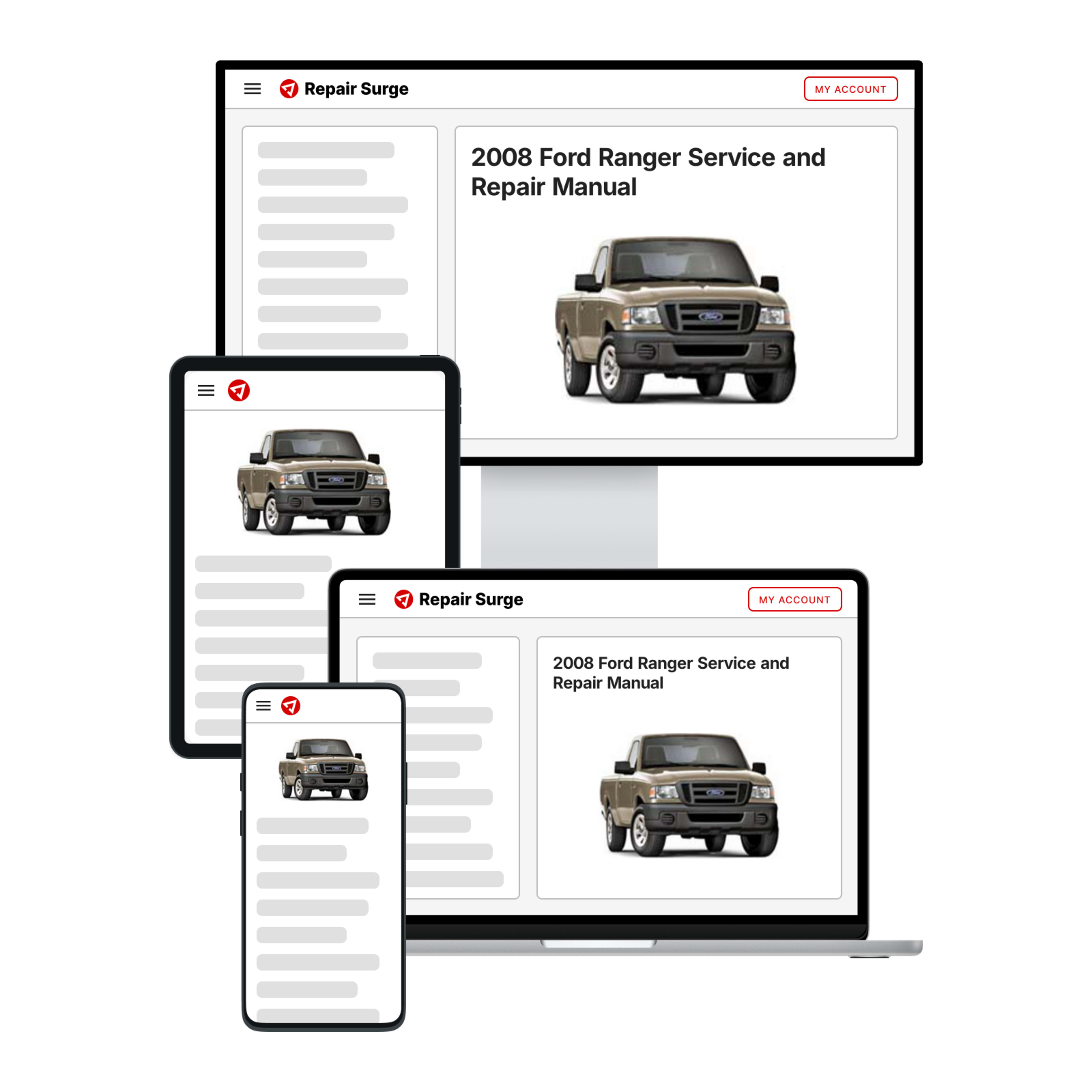 2008 Ford Ranger service and repair manual hero image