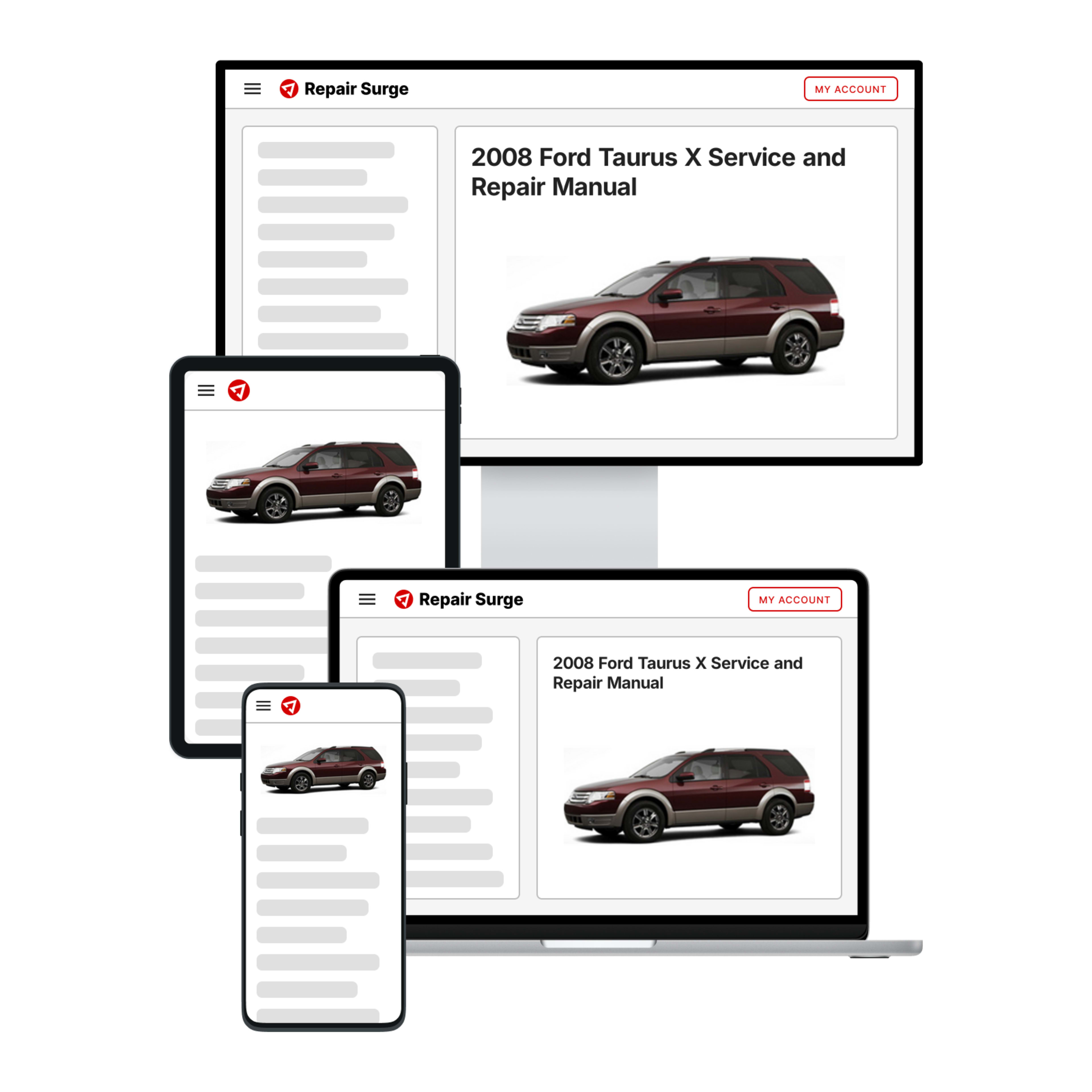 2008 Ford Taurus X service and repair manual hero image