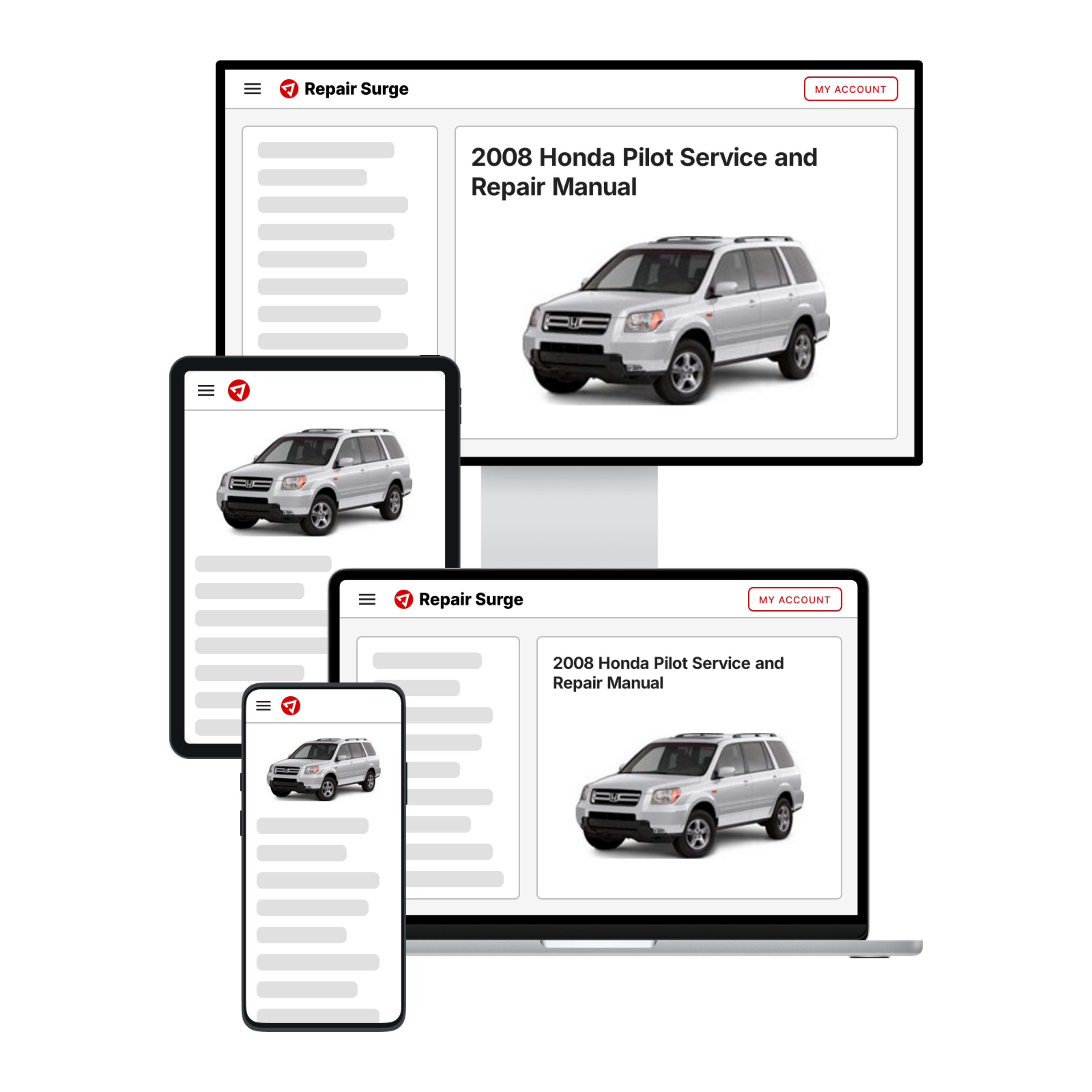 2008 Honda Pilot service and repair manual hero image