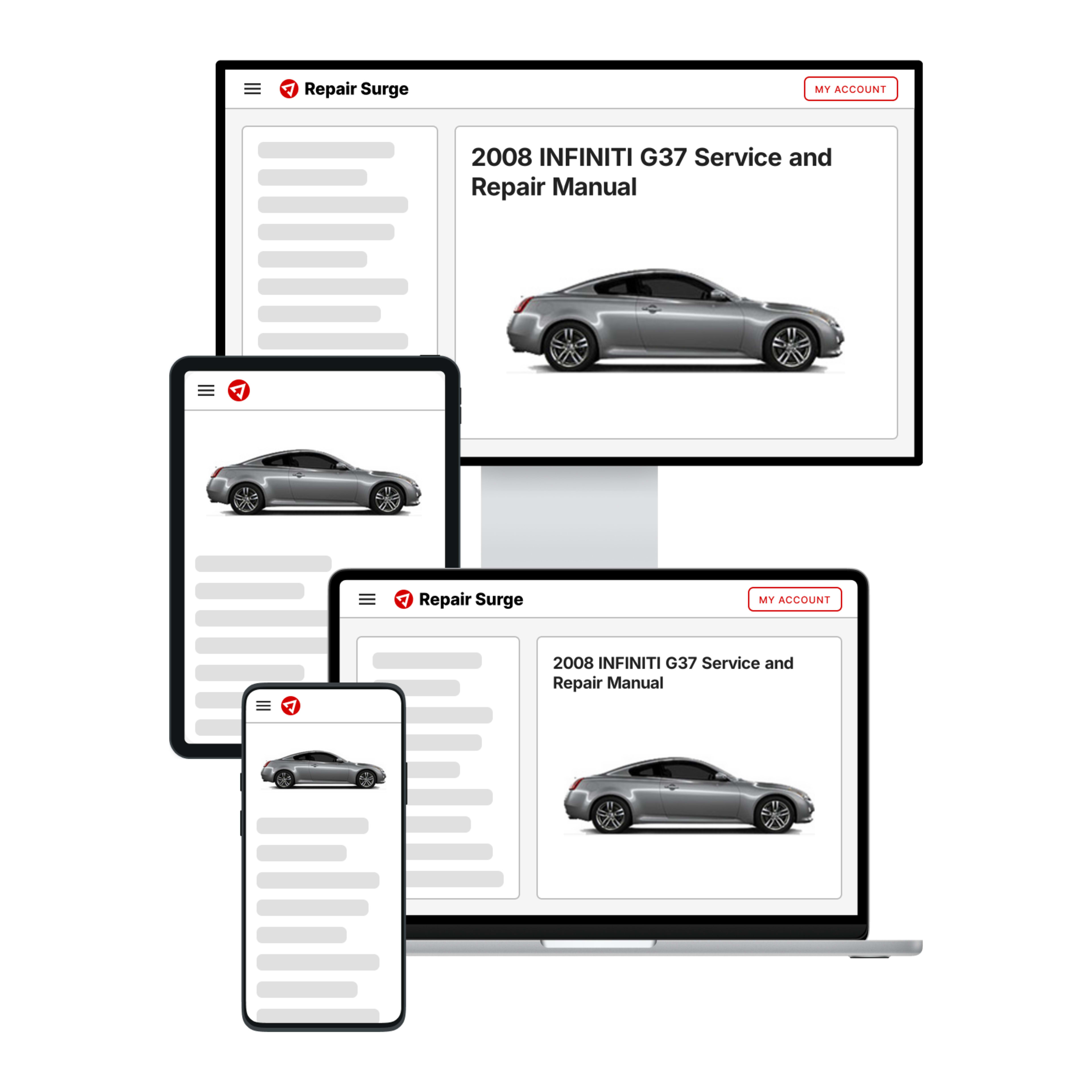 2008 INFINITI G37 service and repair manual hero image