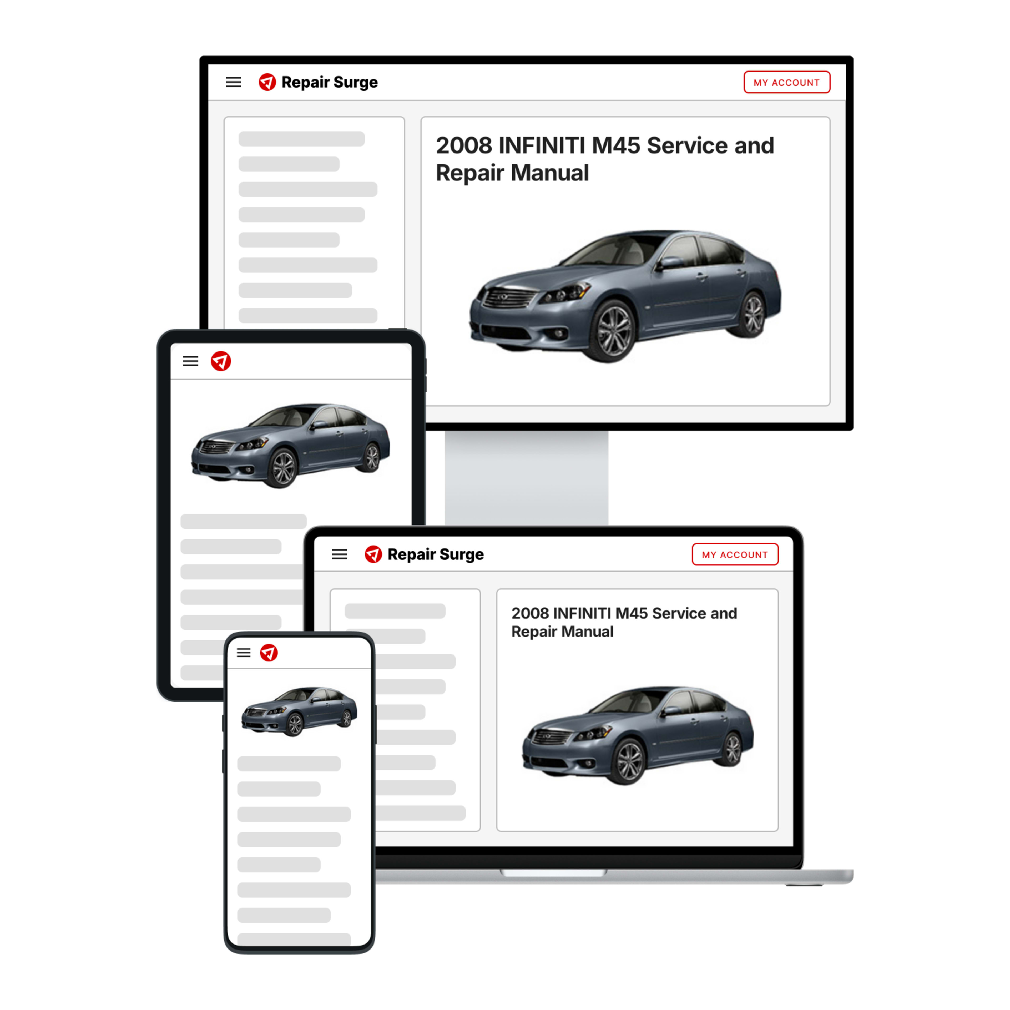 2008 INFINITI M45 service and repair manual hero image