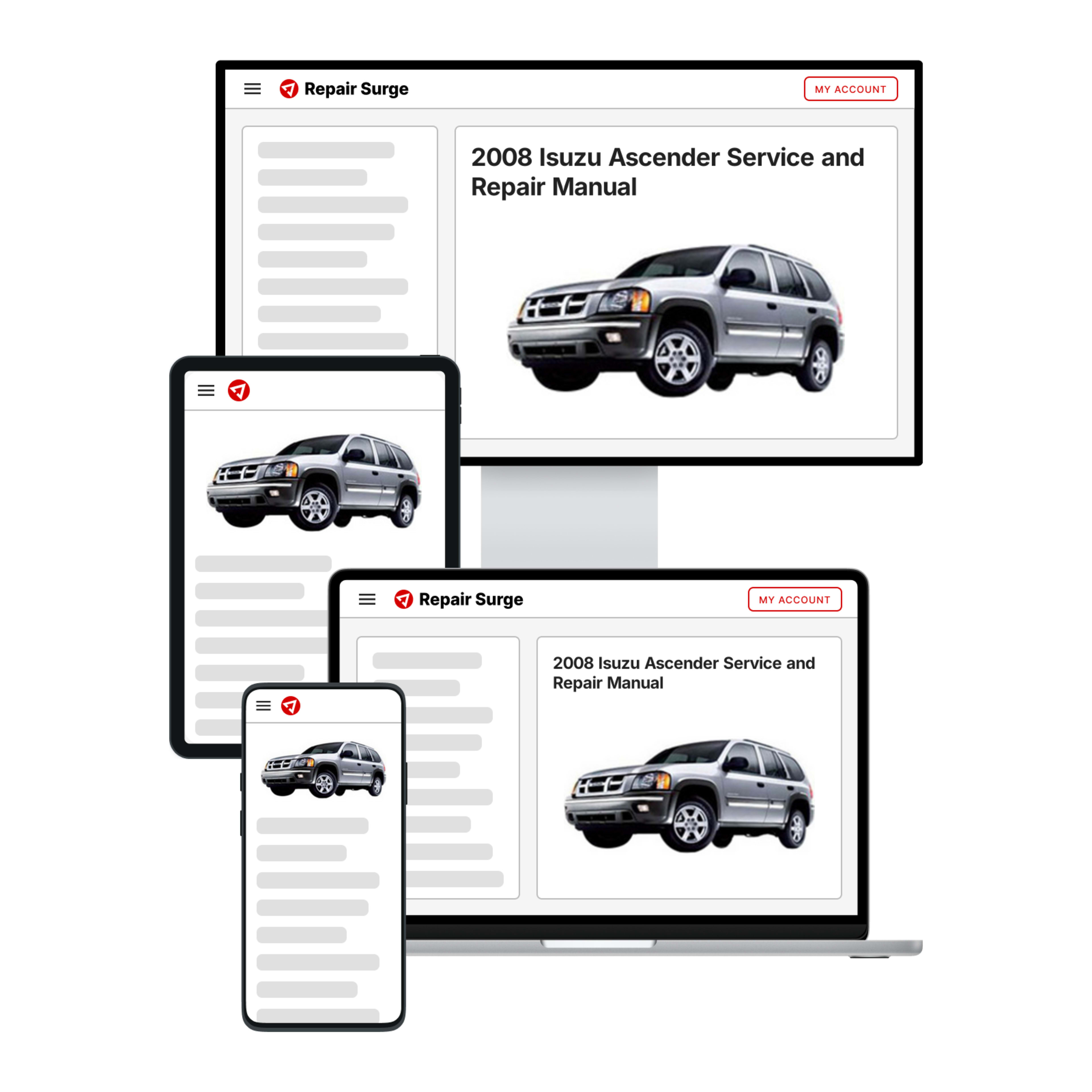 2008 Isuzu Ascender service and repair manual hero image