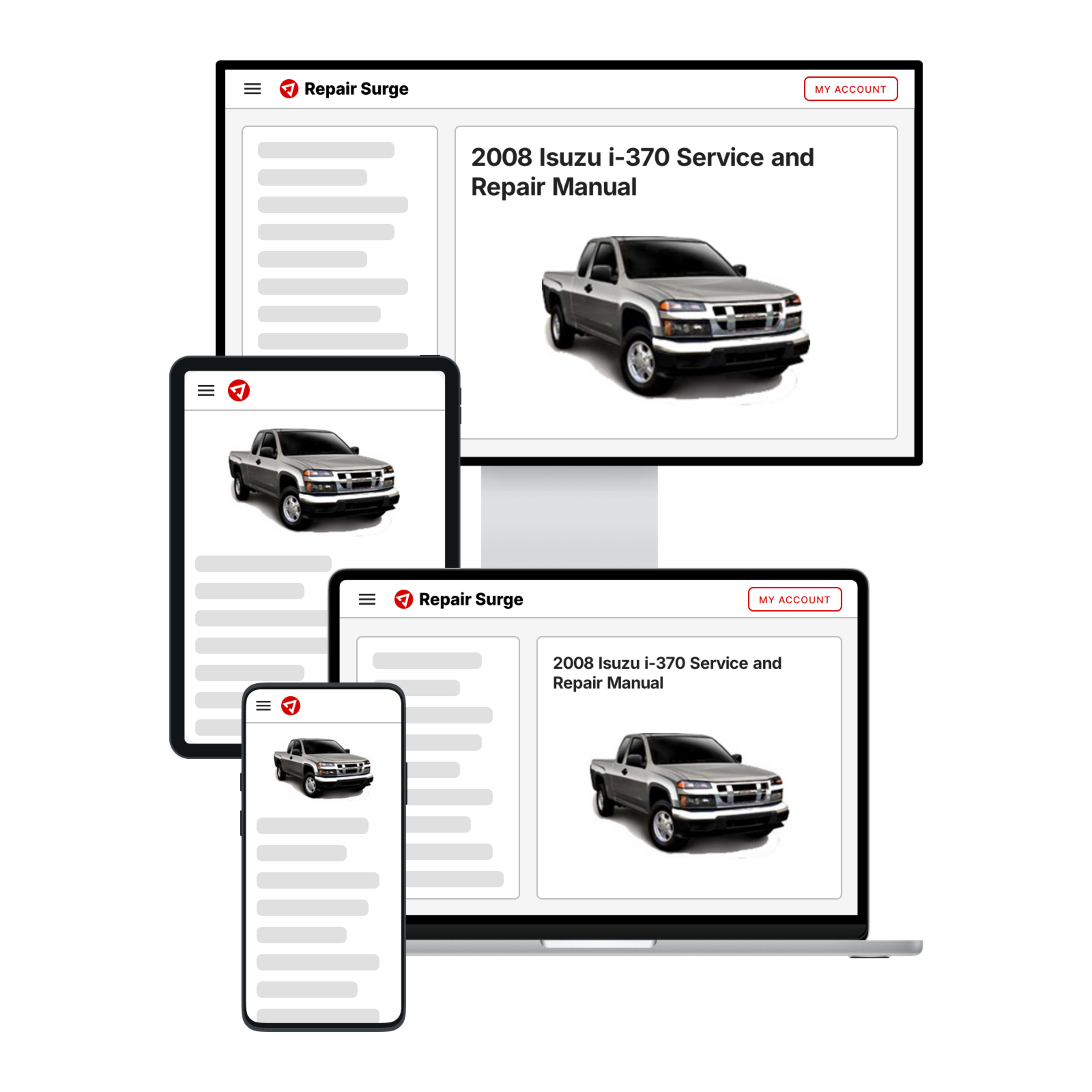 2008 Isuzu i-370 service and repair manual hero image