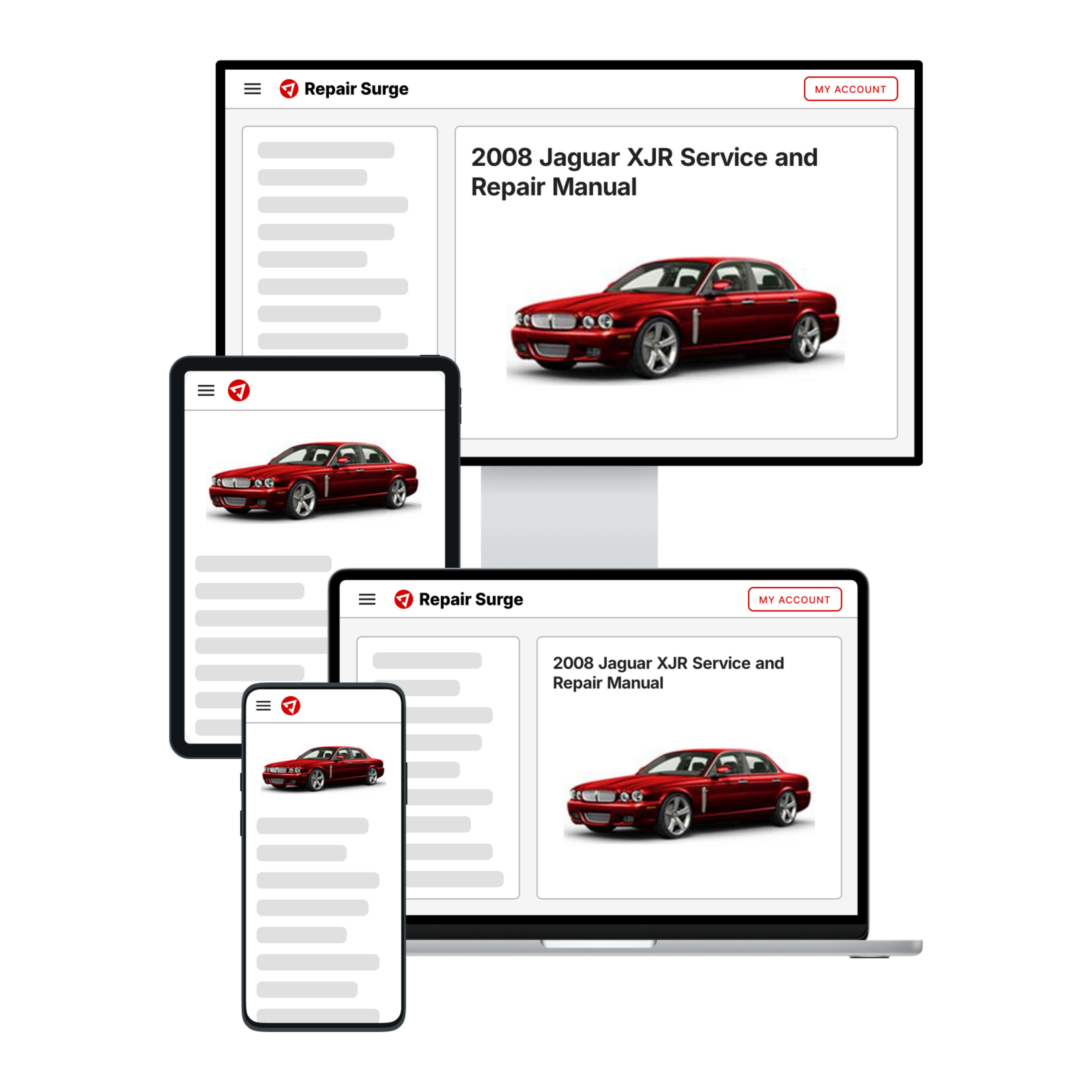 2008 Jaguar XJR service and repair manual hero image