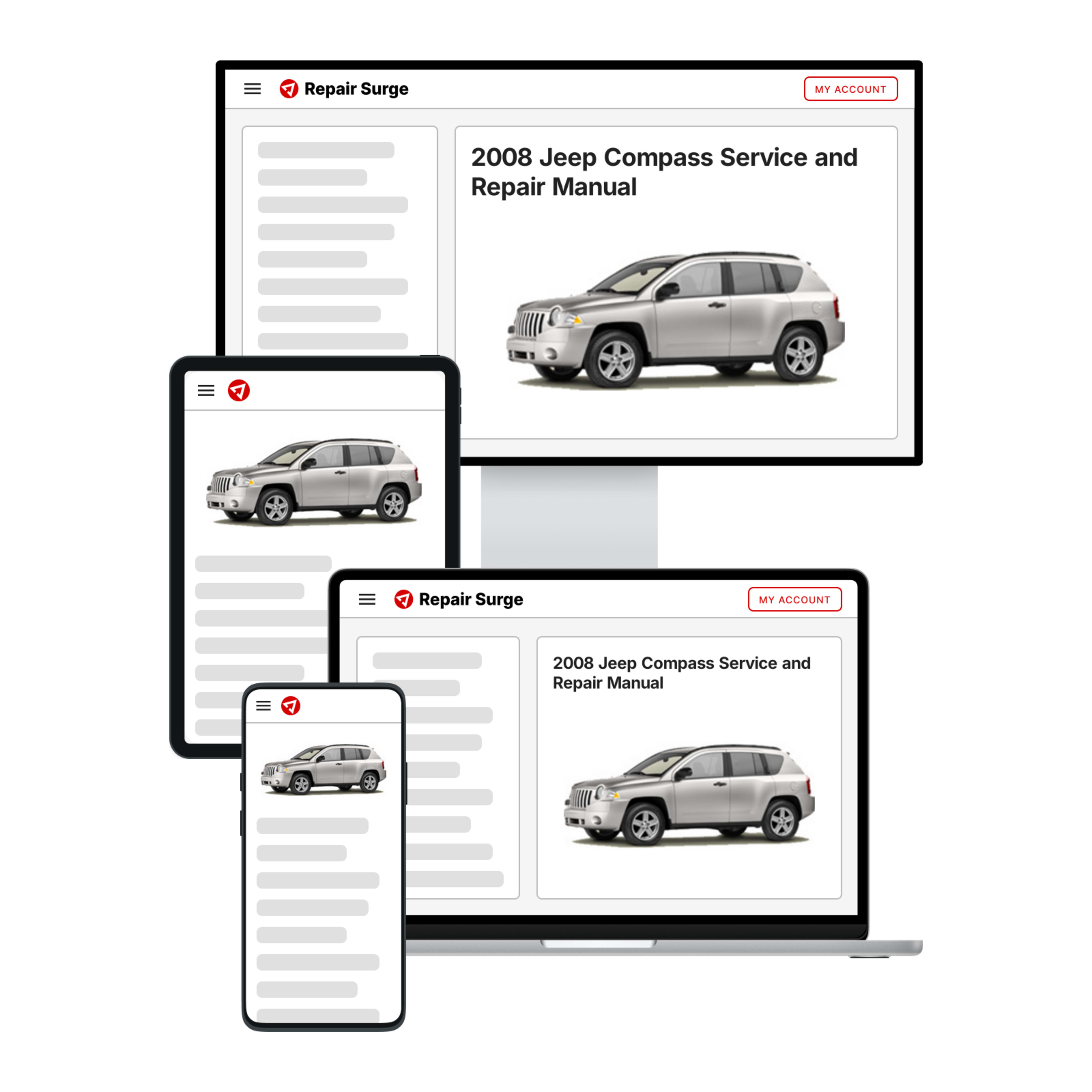 2008 Jeep Compass service and repair manual hero image
