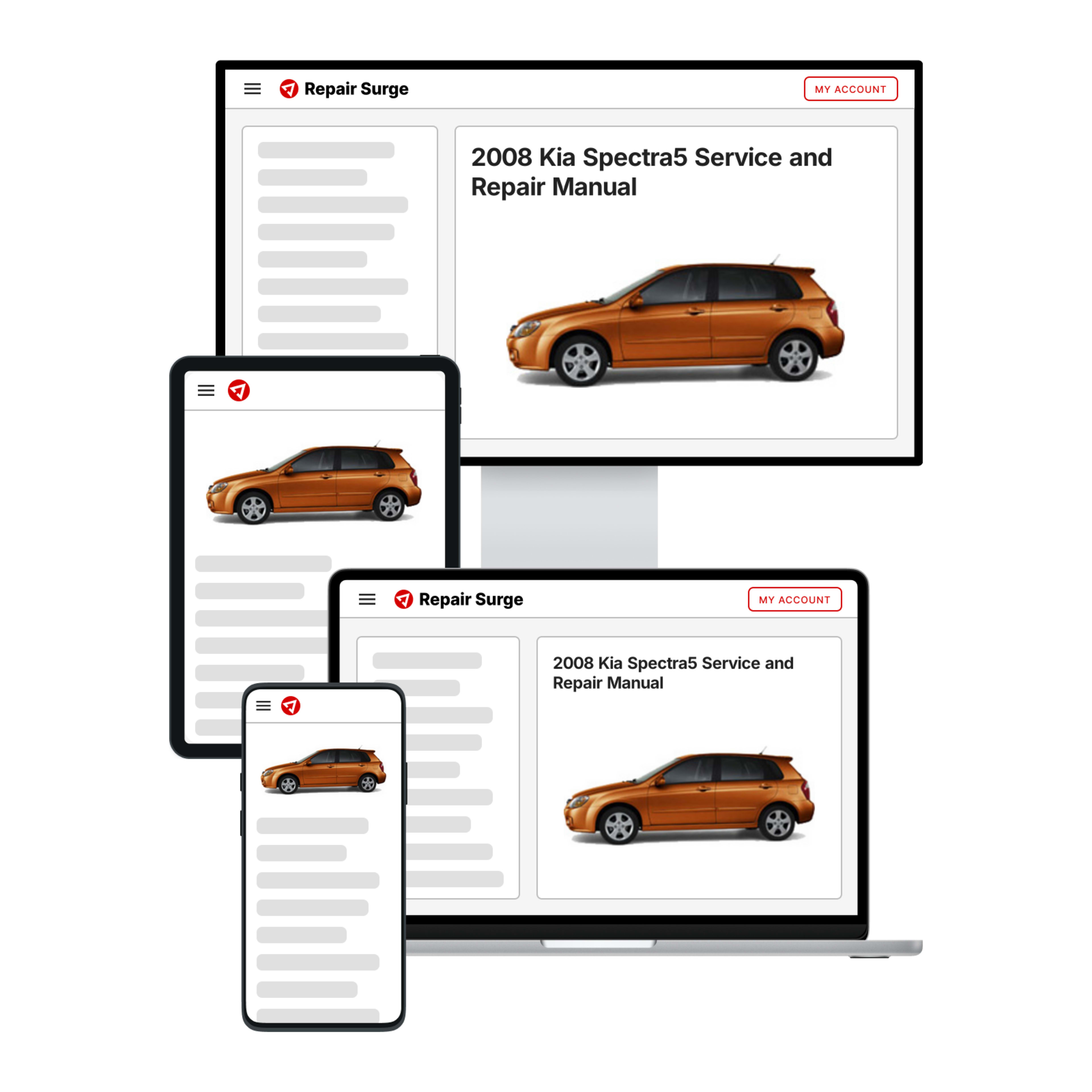 2008 Kia Spectra5 service and repair manual hero image