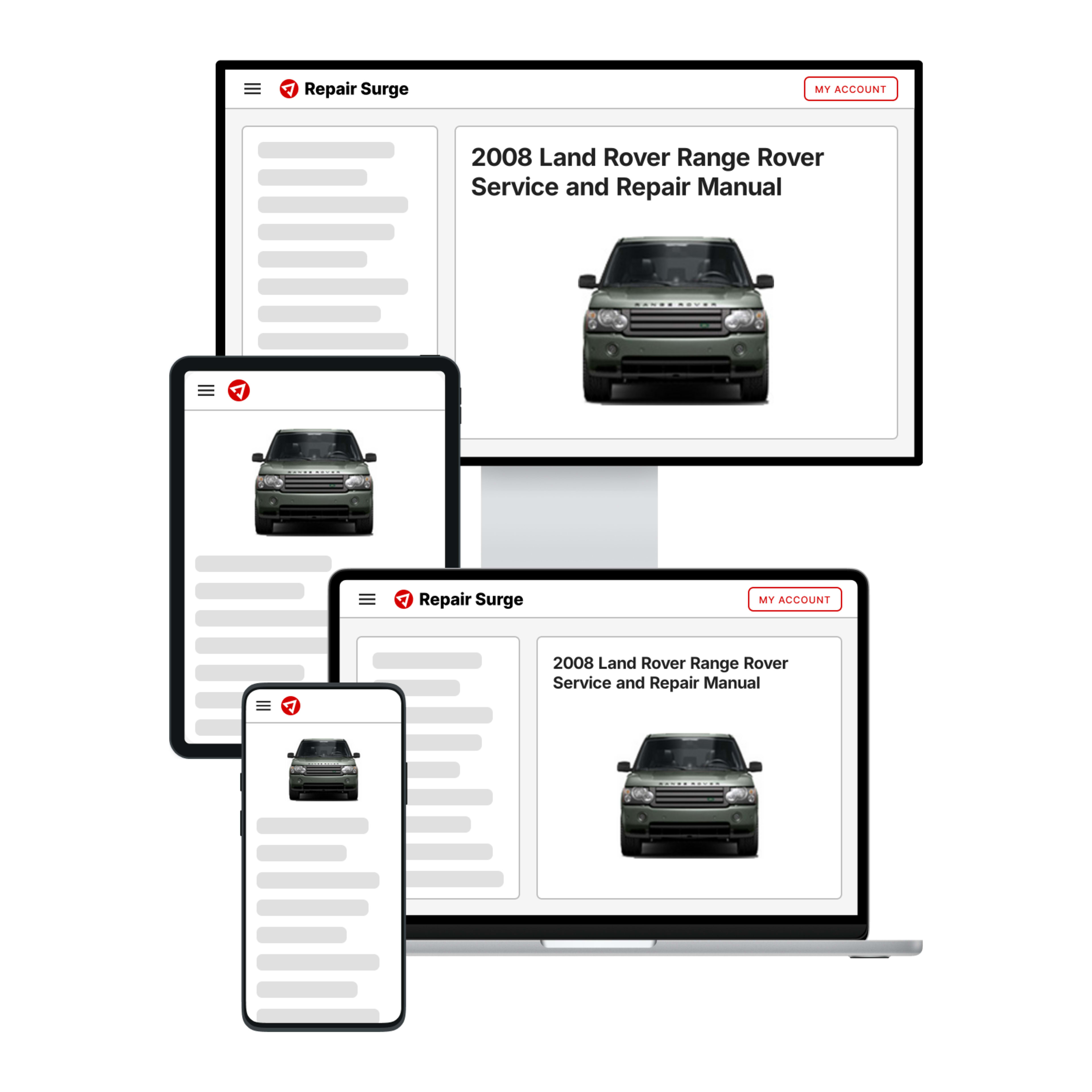 2008 Land Rover Range Rover service and repair manual hero image