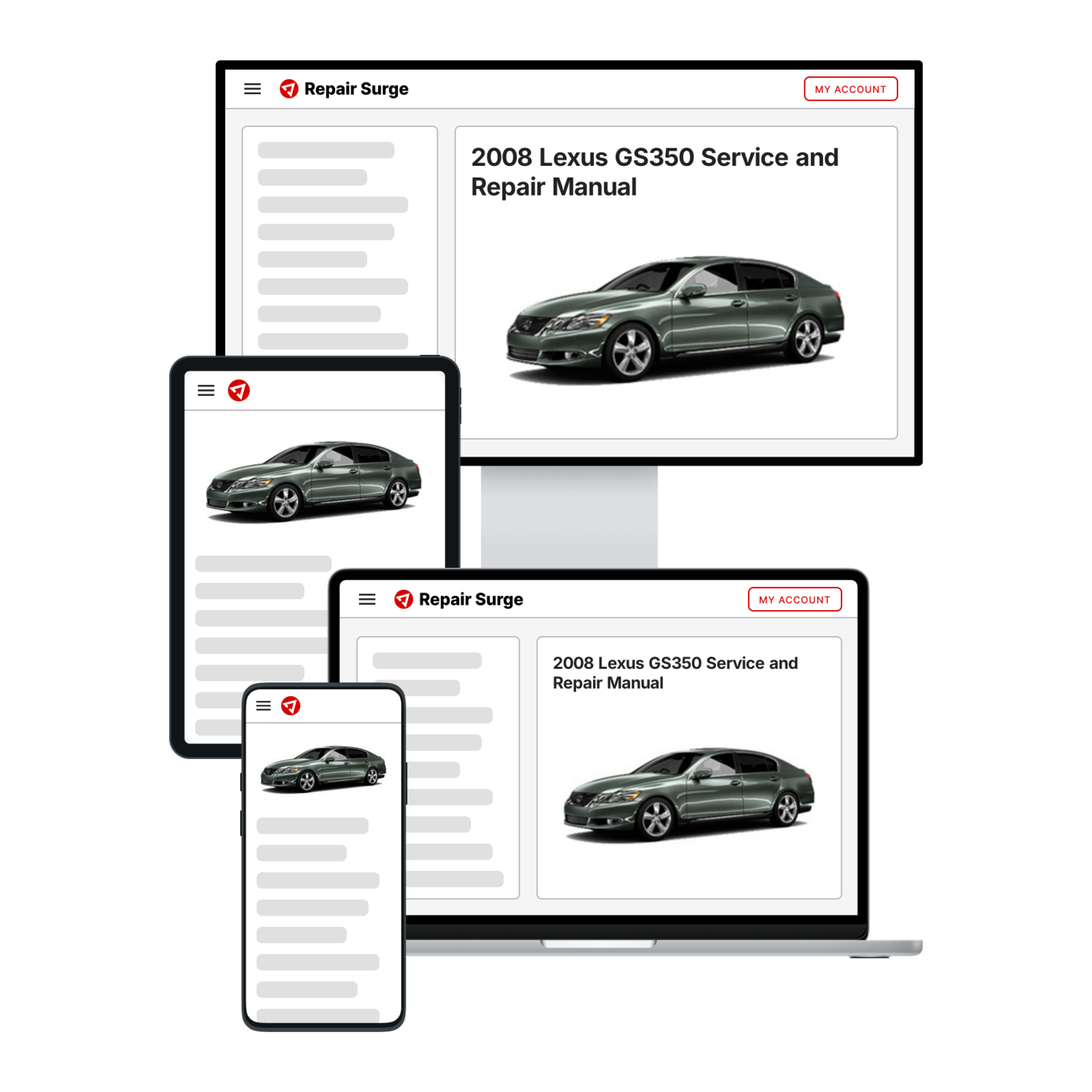 2008 Lexus GS350 service and repair manual hero image