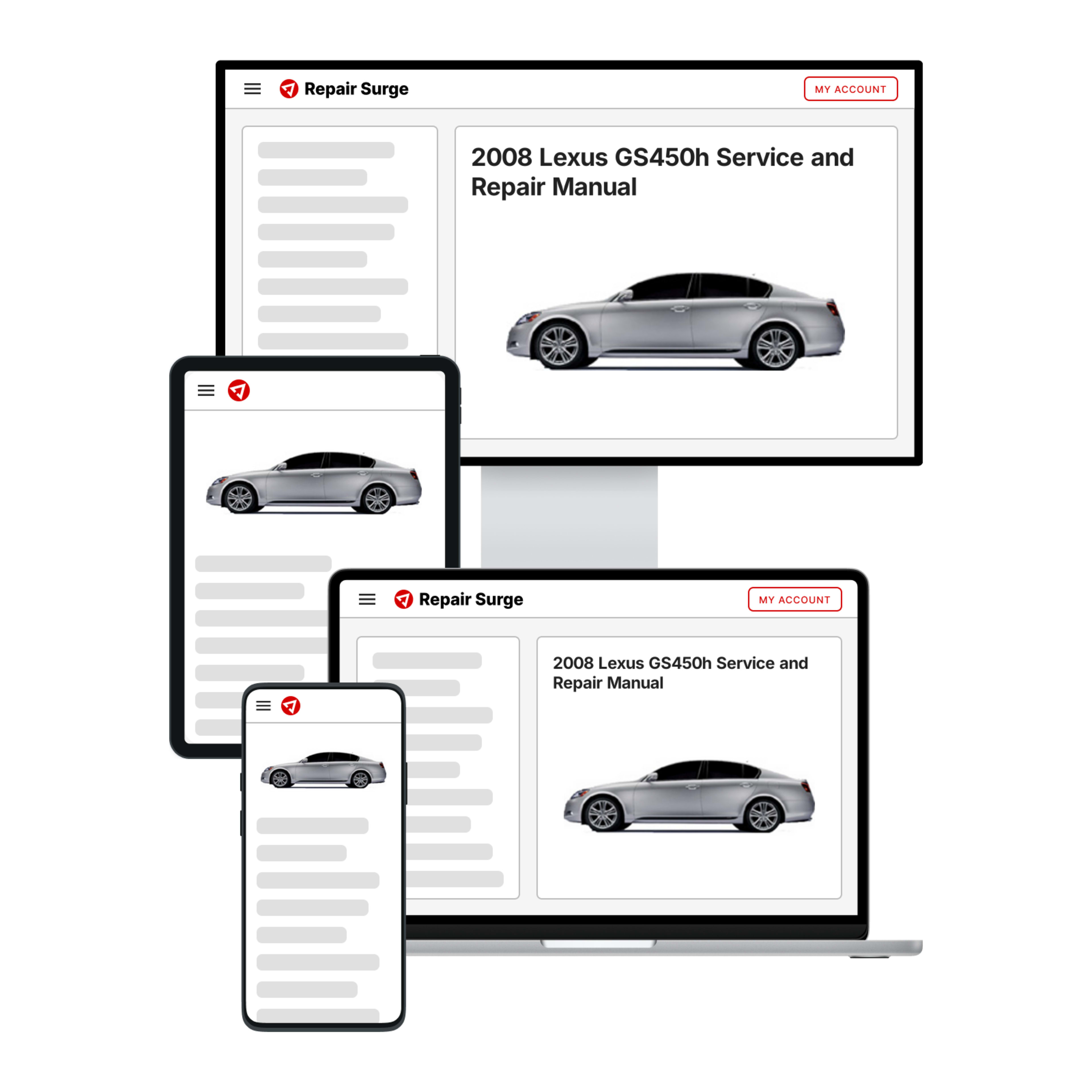 2008 Lexus GS450h service and repair manual hero image