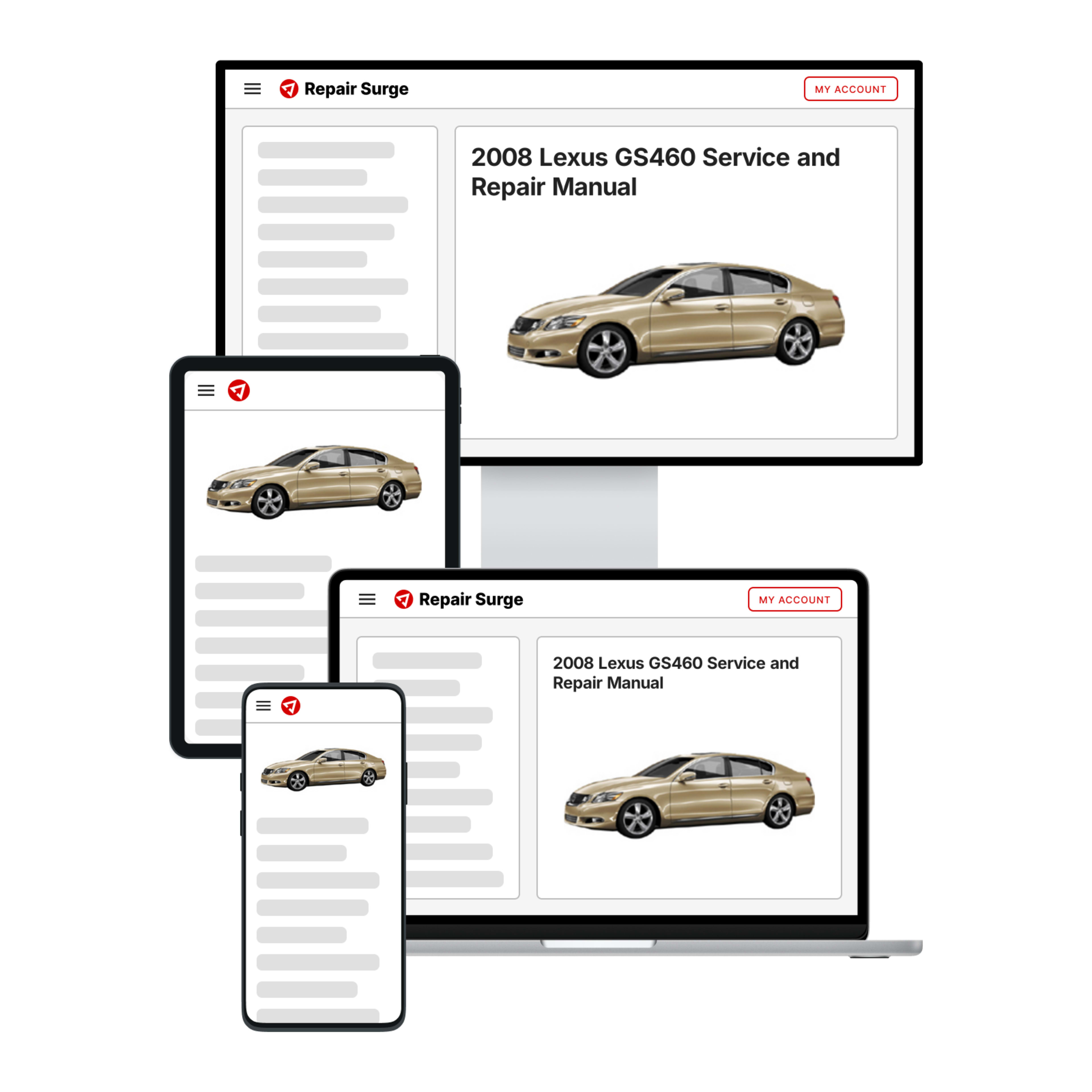 2008 Lexus GS460 service and repair manual hero image