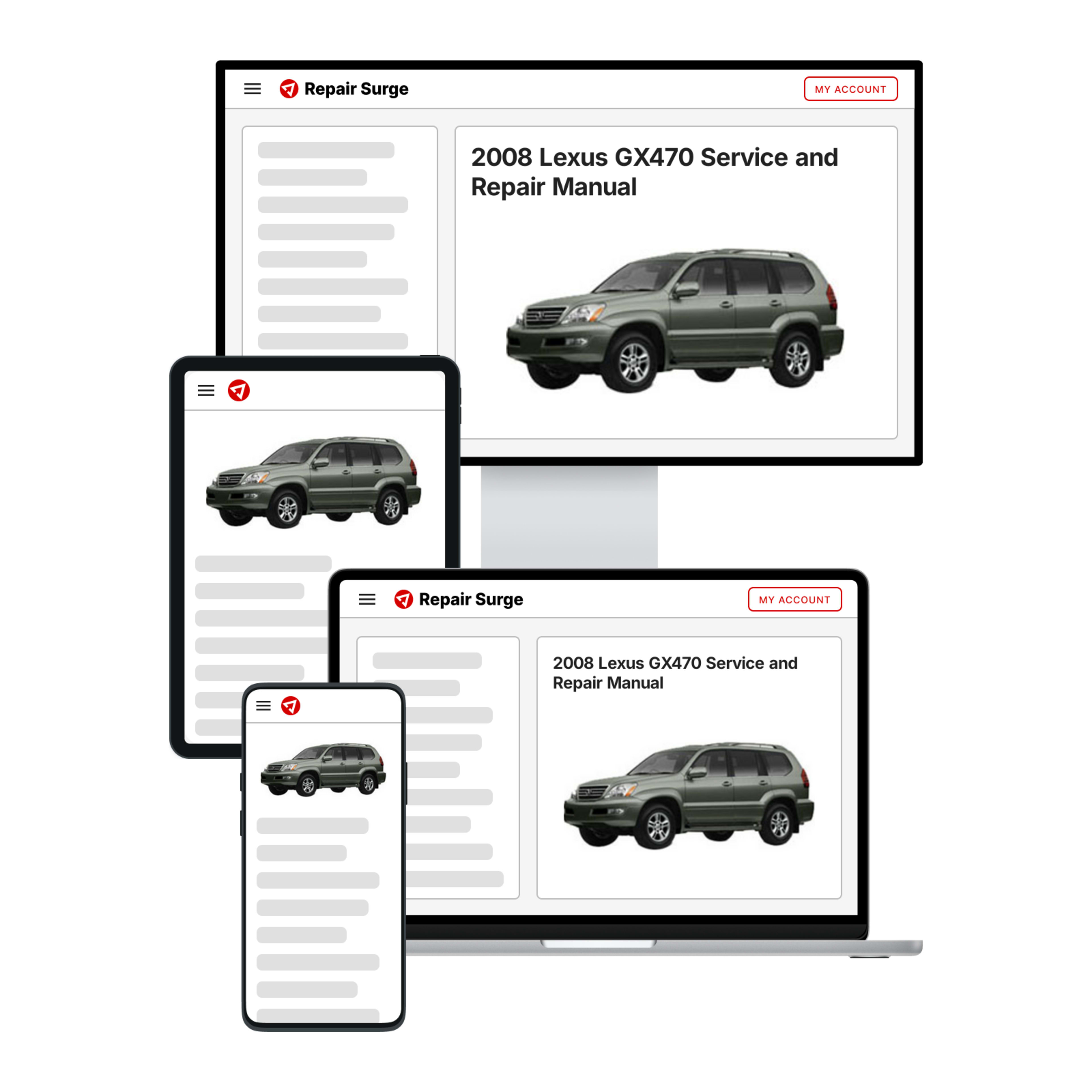 2008 Lexus GX470 service and repair manual hero image