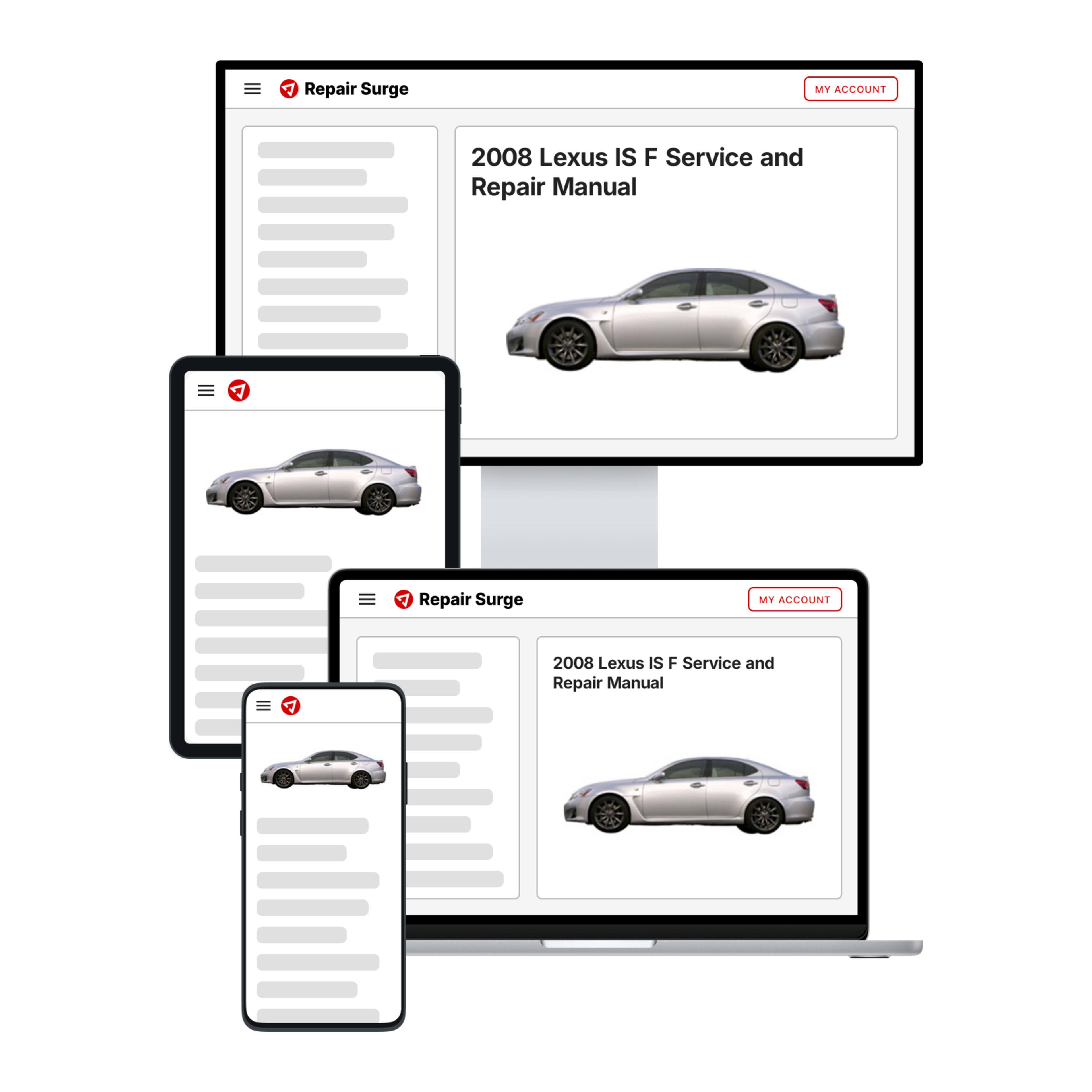 2008 Lexus IS F service and repair manual hero image