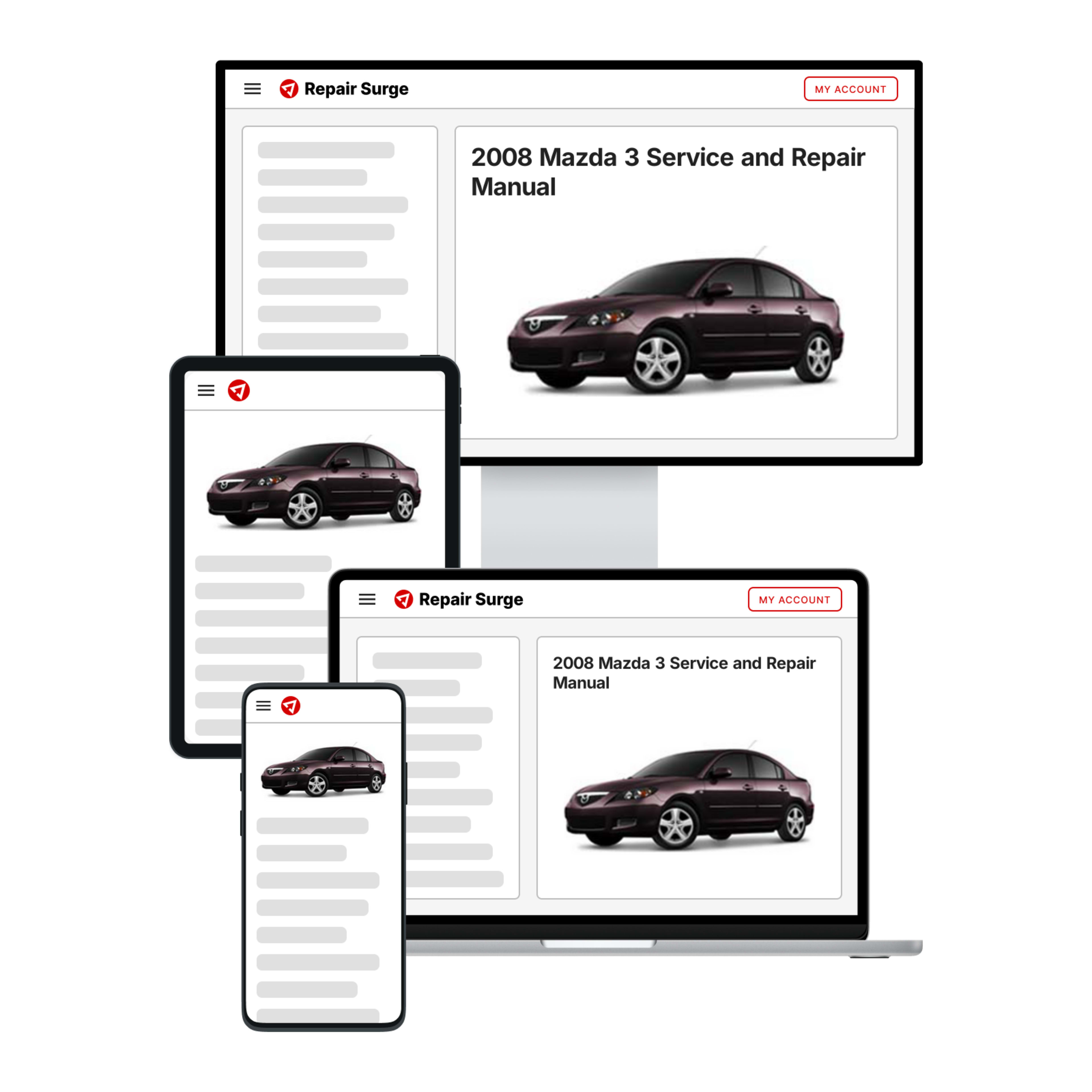 2008 Mazda 3 service and repair manual hero image