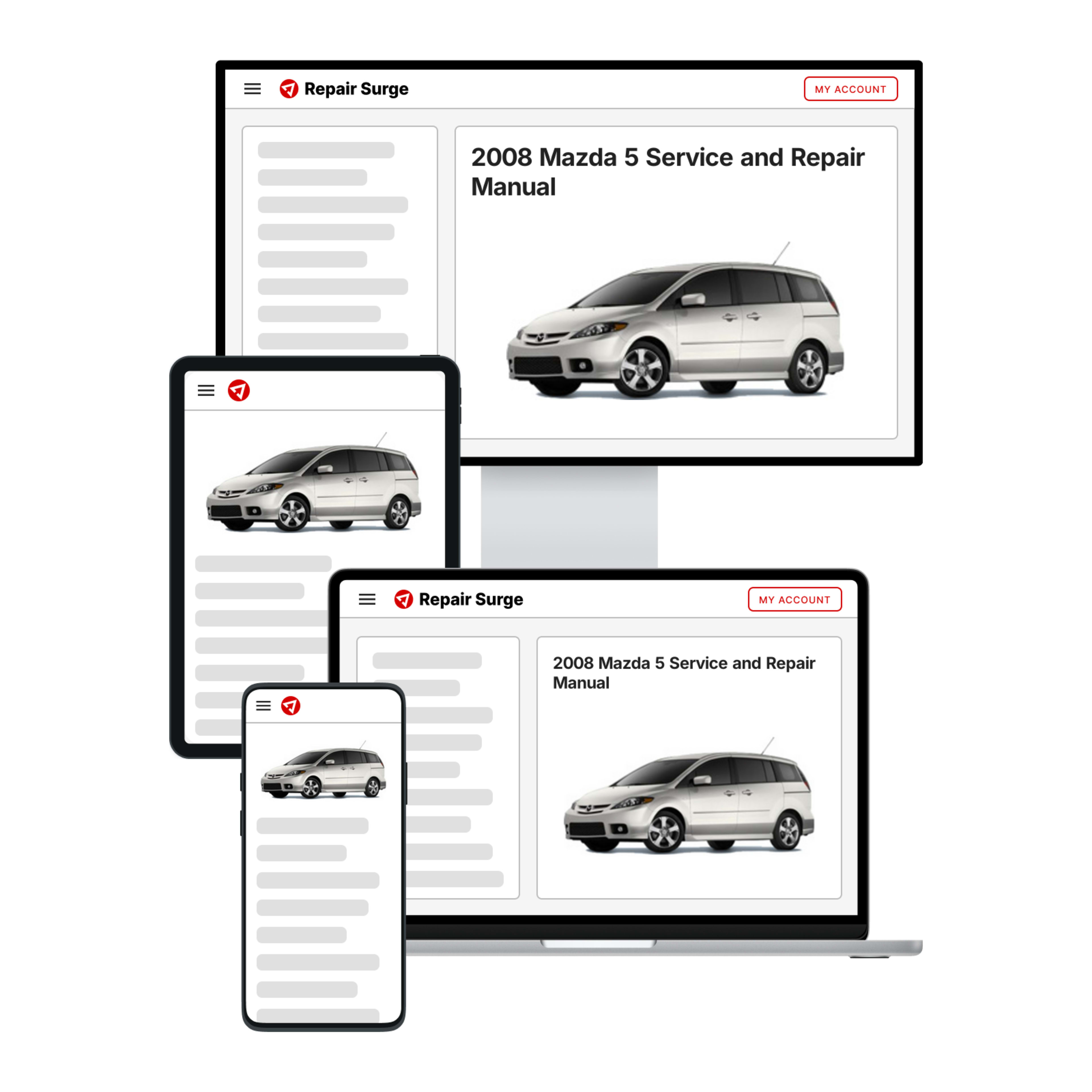 2008 Mazda 5 service and repair manual hero image