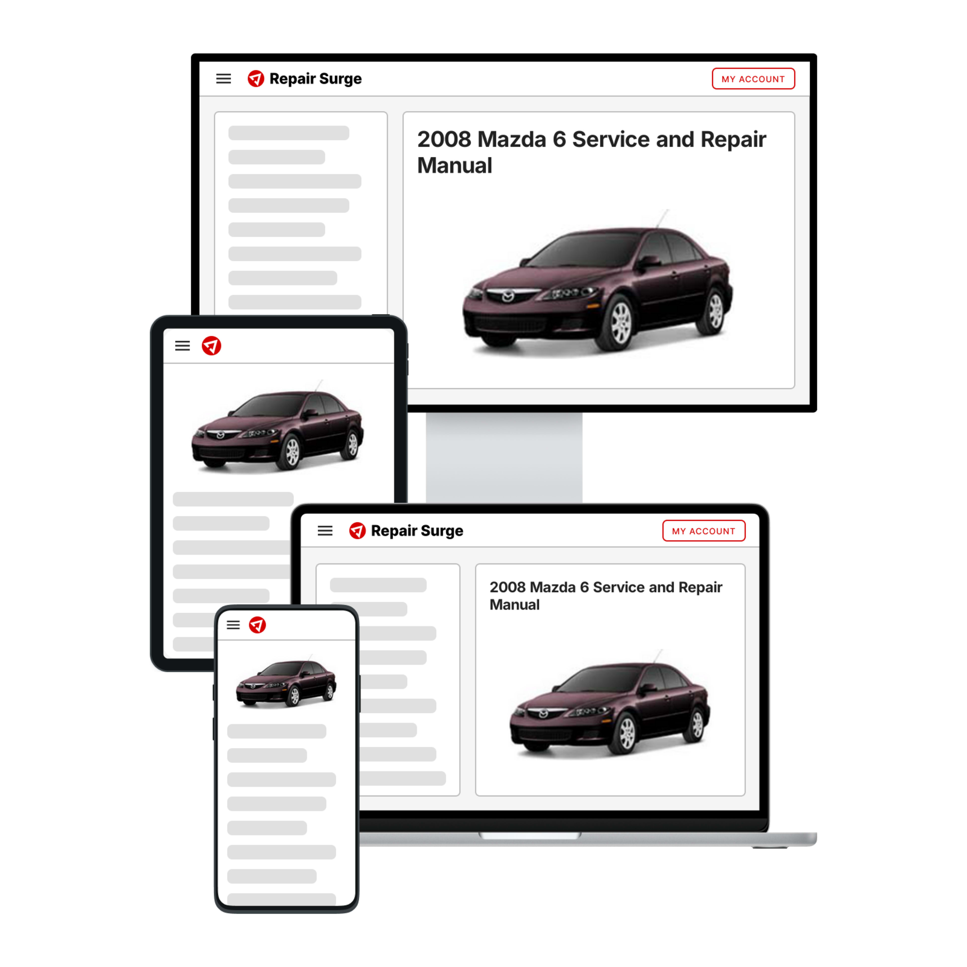 2008 Mazda 6 service and repair manual hero image