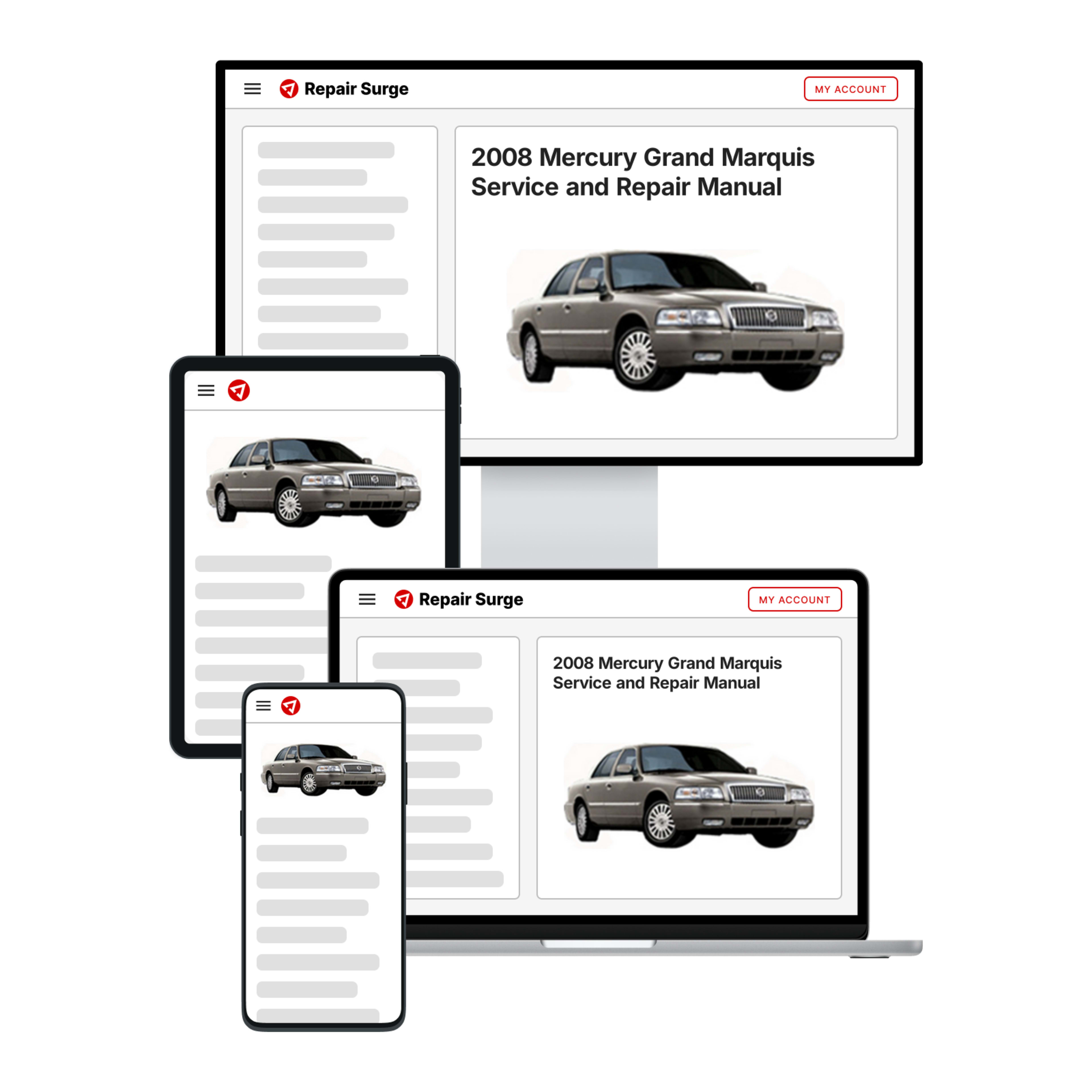 2008 Mercury Grand Marquis service and repair manual hero image