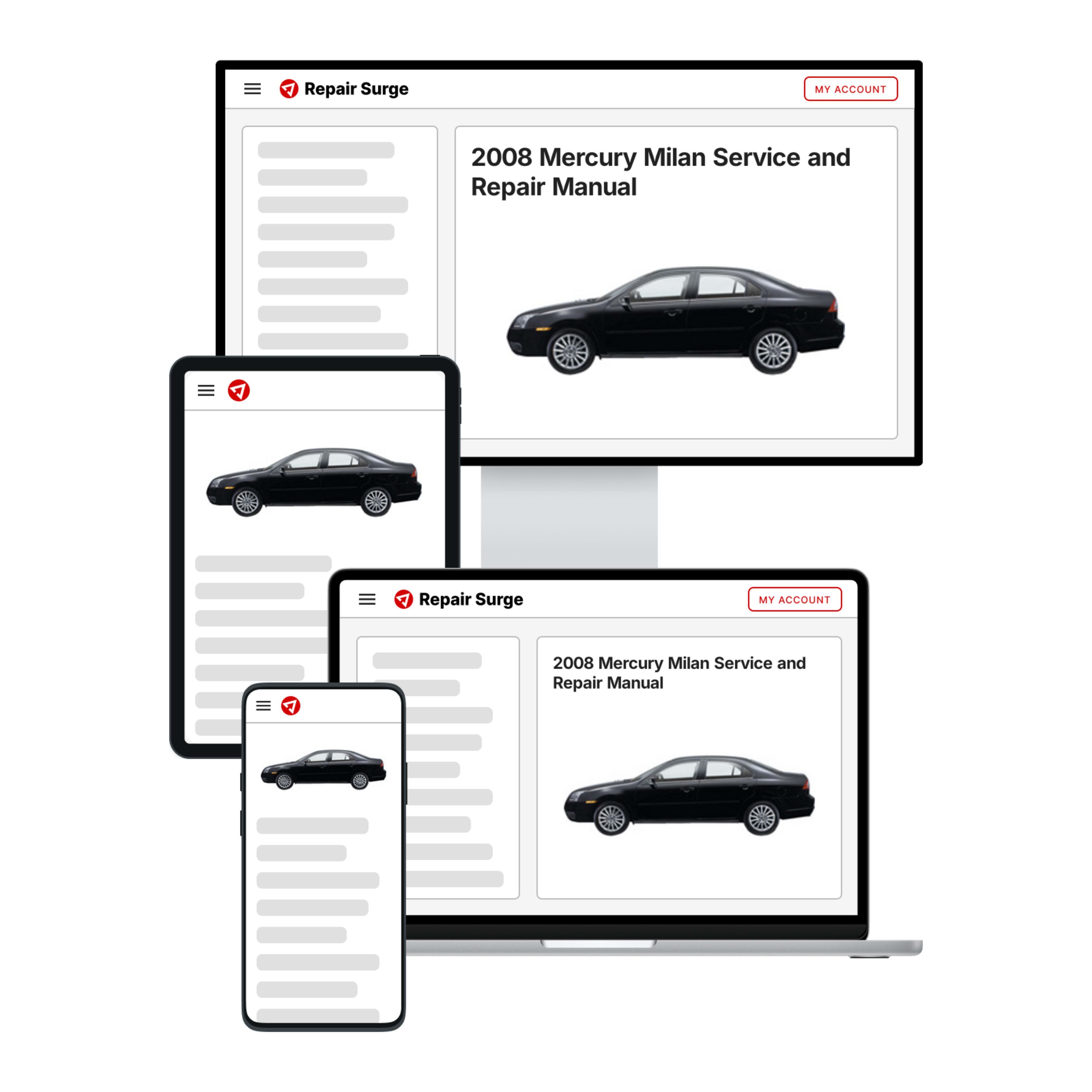 2008 Mercury Milan service and repair manual hero image