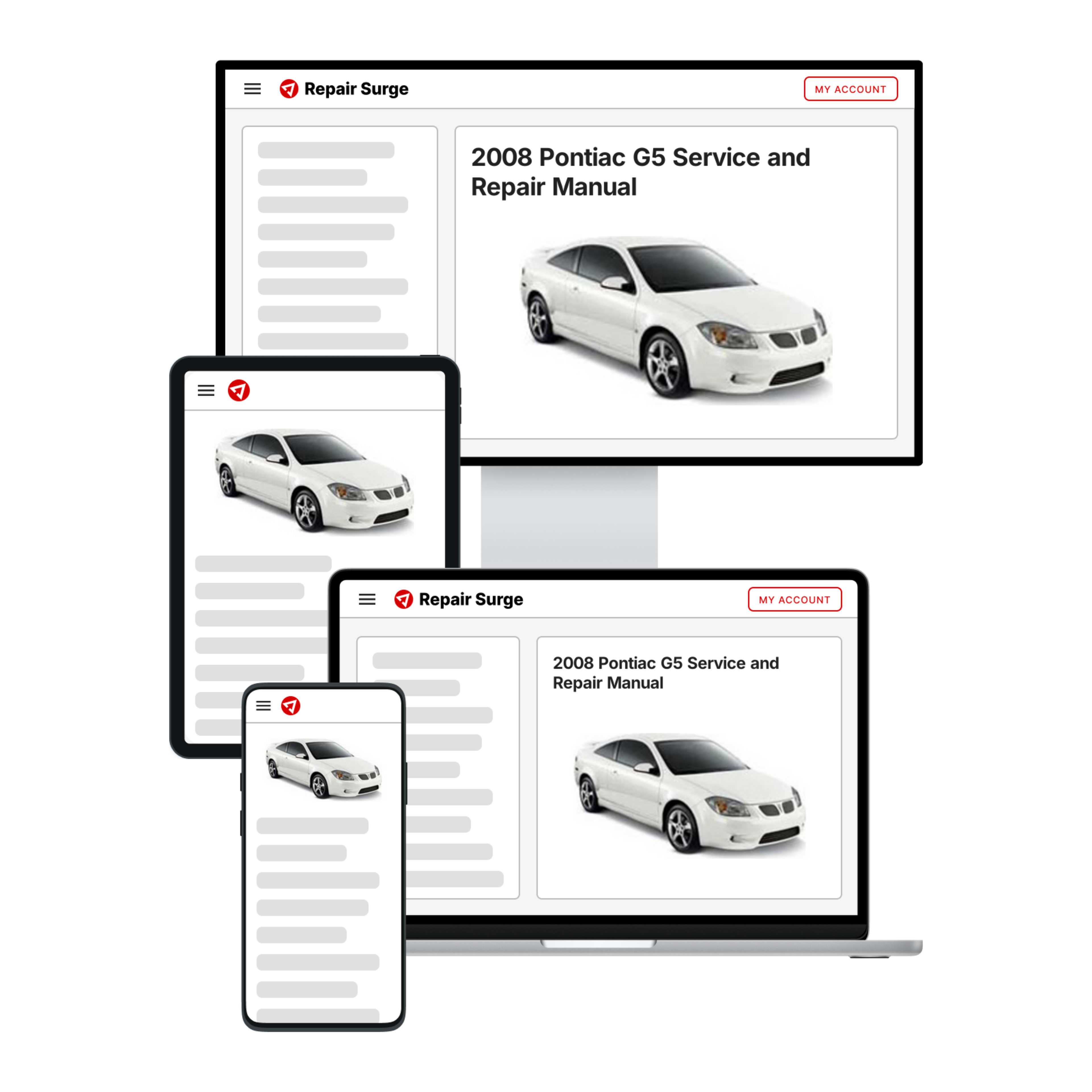 2008 Pontiac G5 service and repair manual hero image