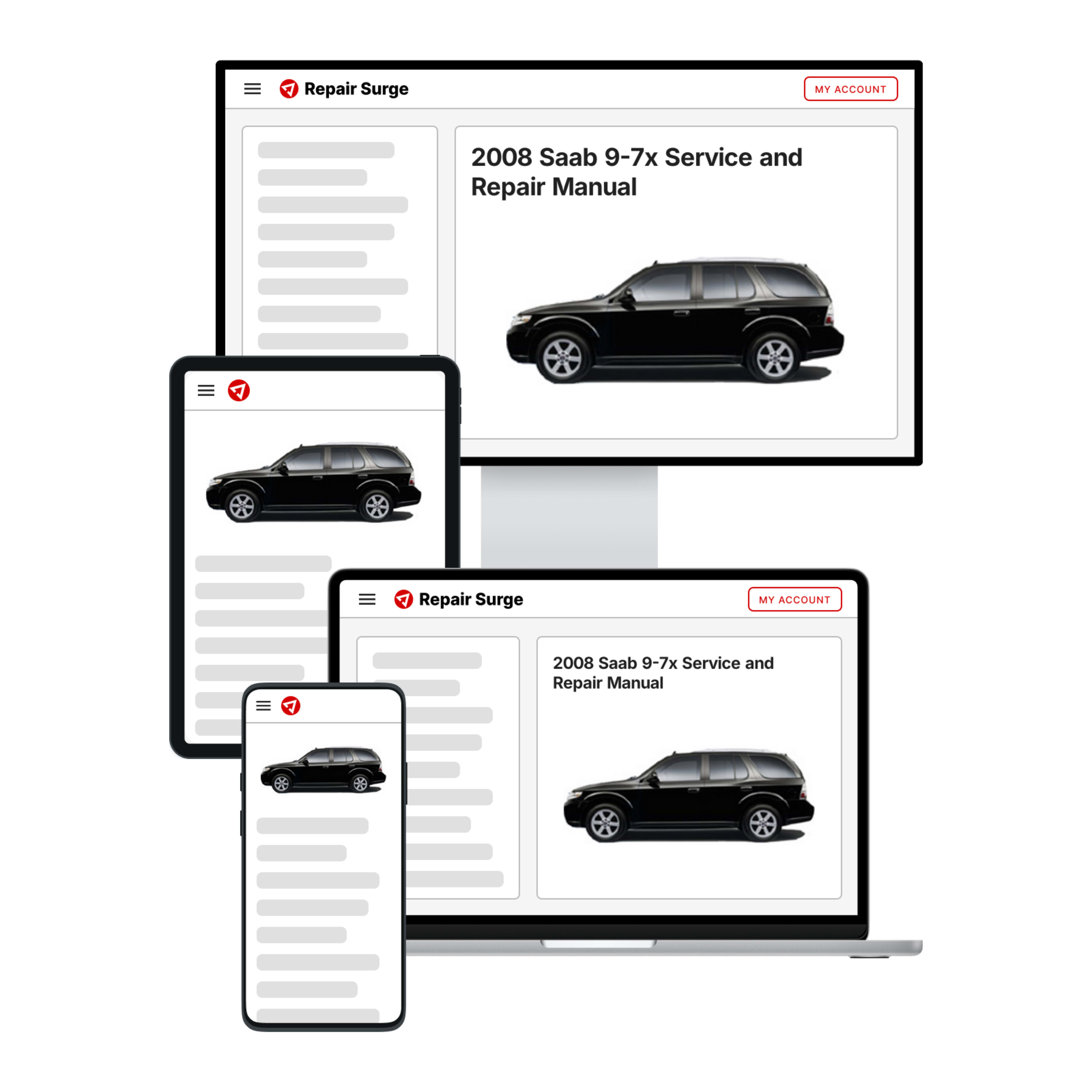 2008 Saab 9-7x service and repair manual hero image