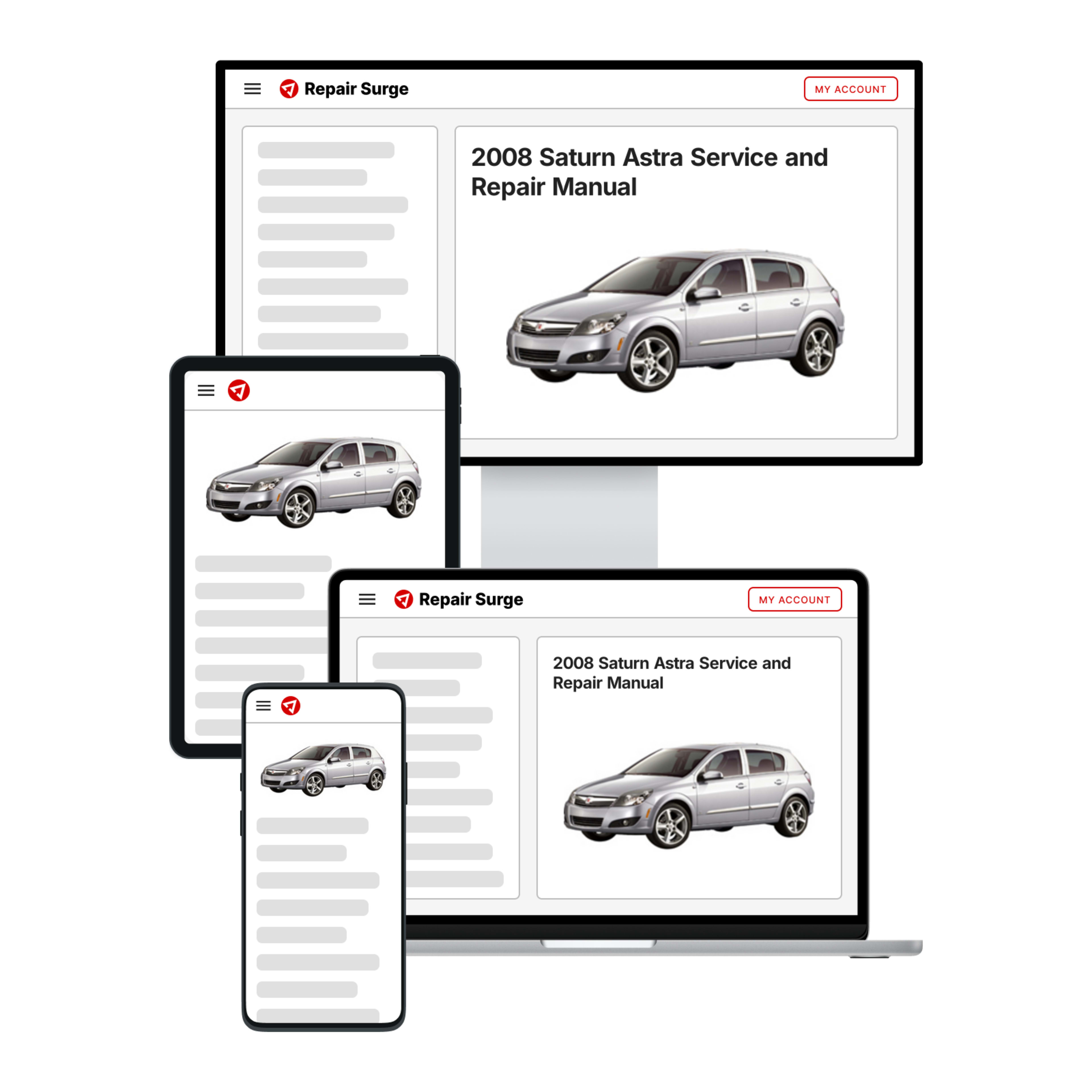 2008 Saturn Astra service and repair manual hero image
