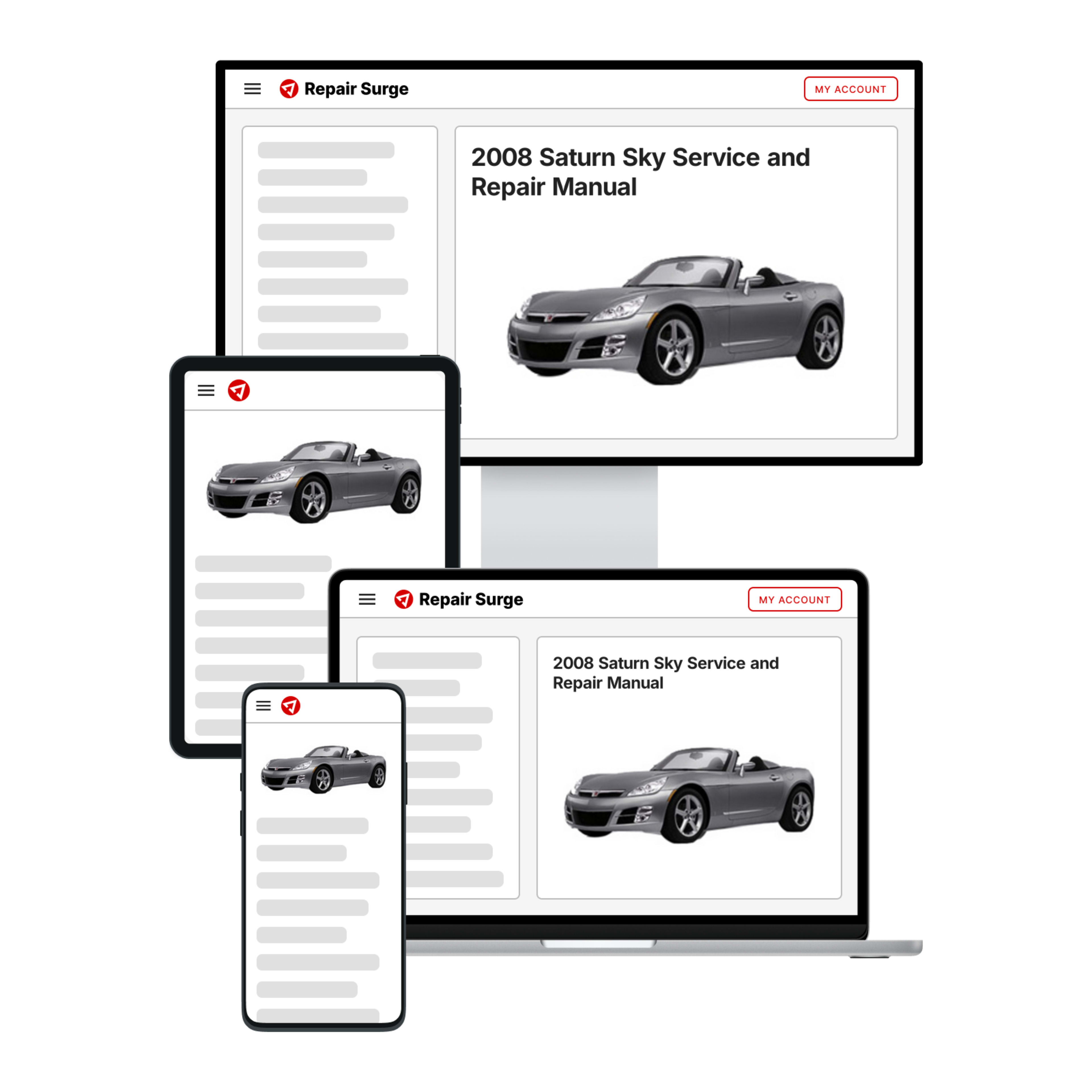 2008 Saturn Sky service and repair manual hero image